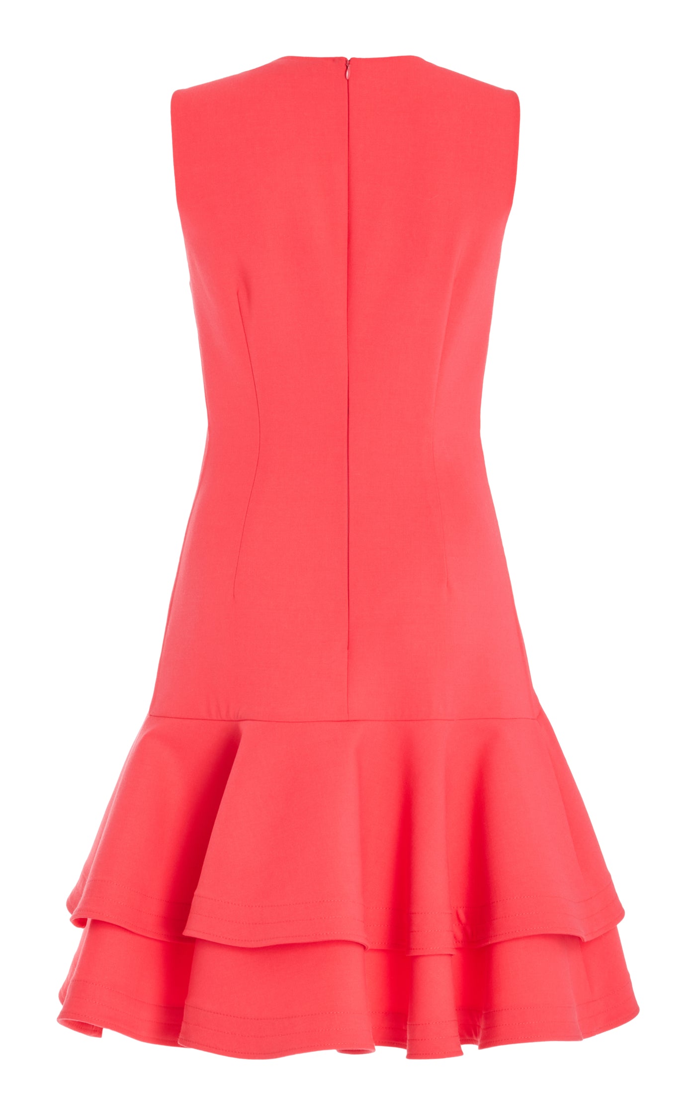 Tiered Stretch-Wool Mini Dress