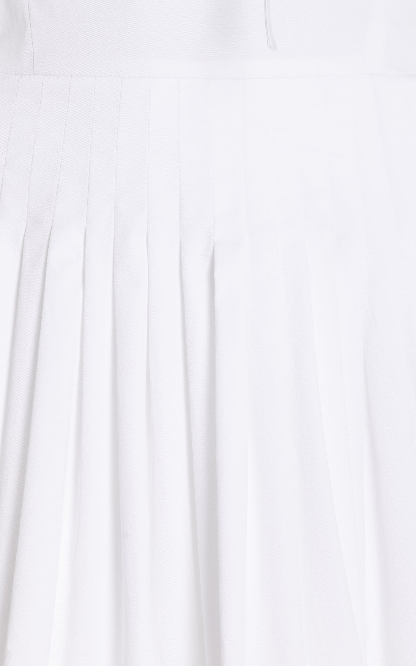 Embroidered Pleated Cotton Poplin Maxi Dress