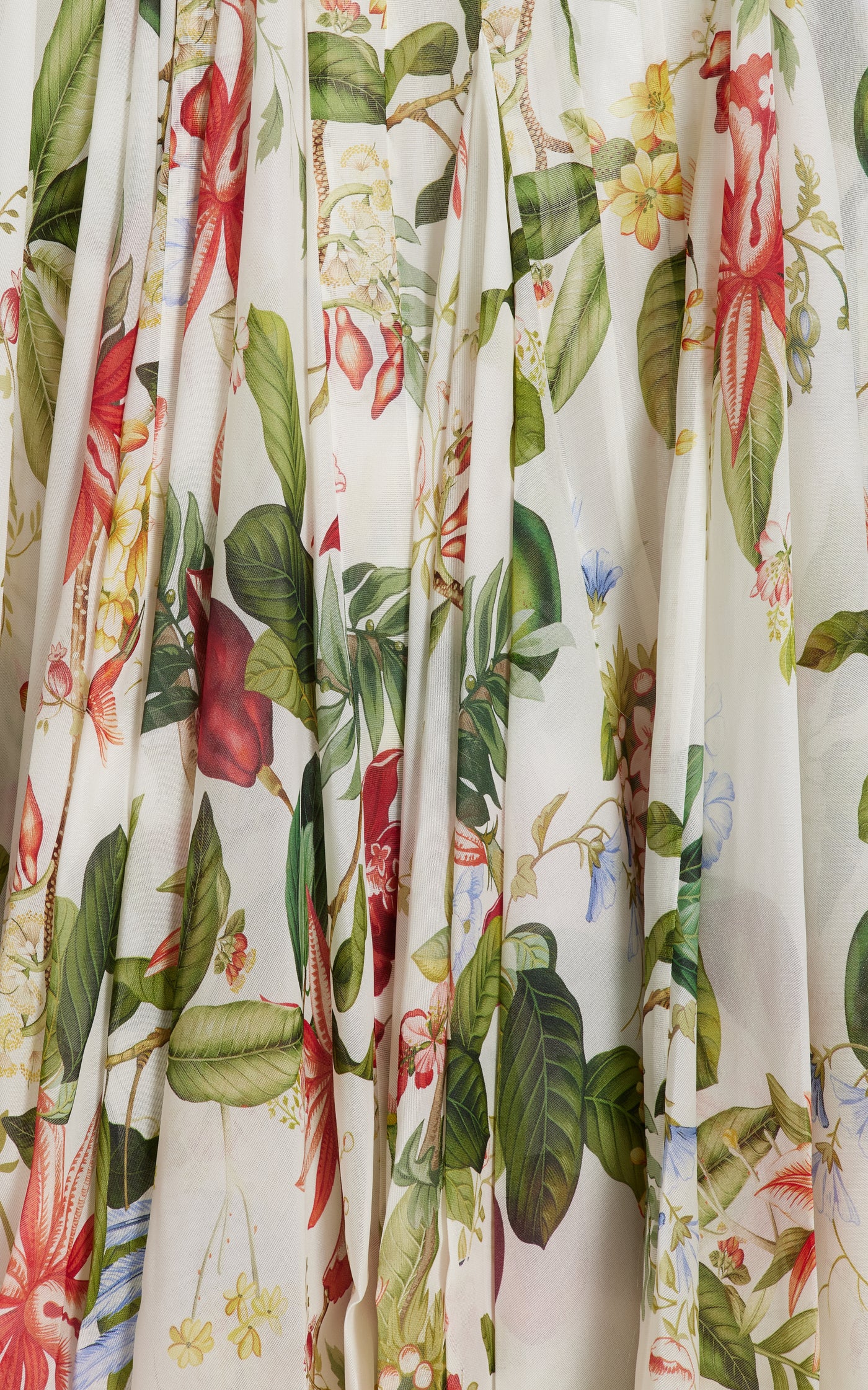 Floral & Fauna Silk Gazar Maxi Dress
