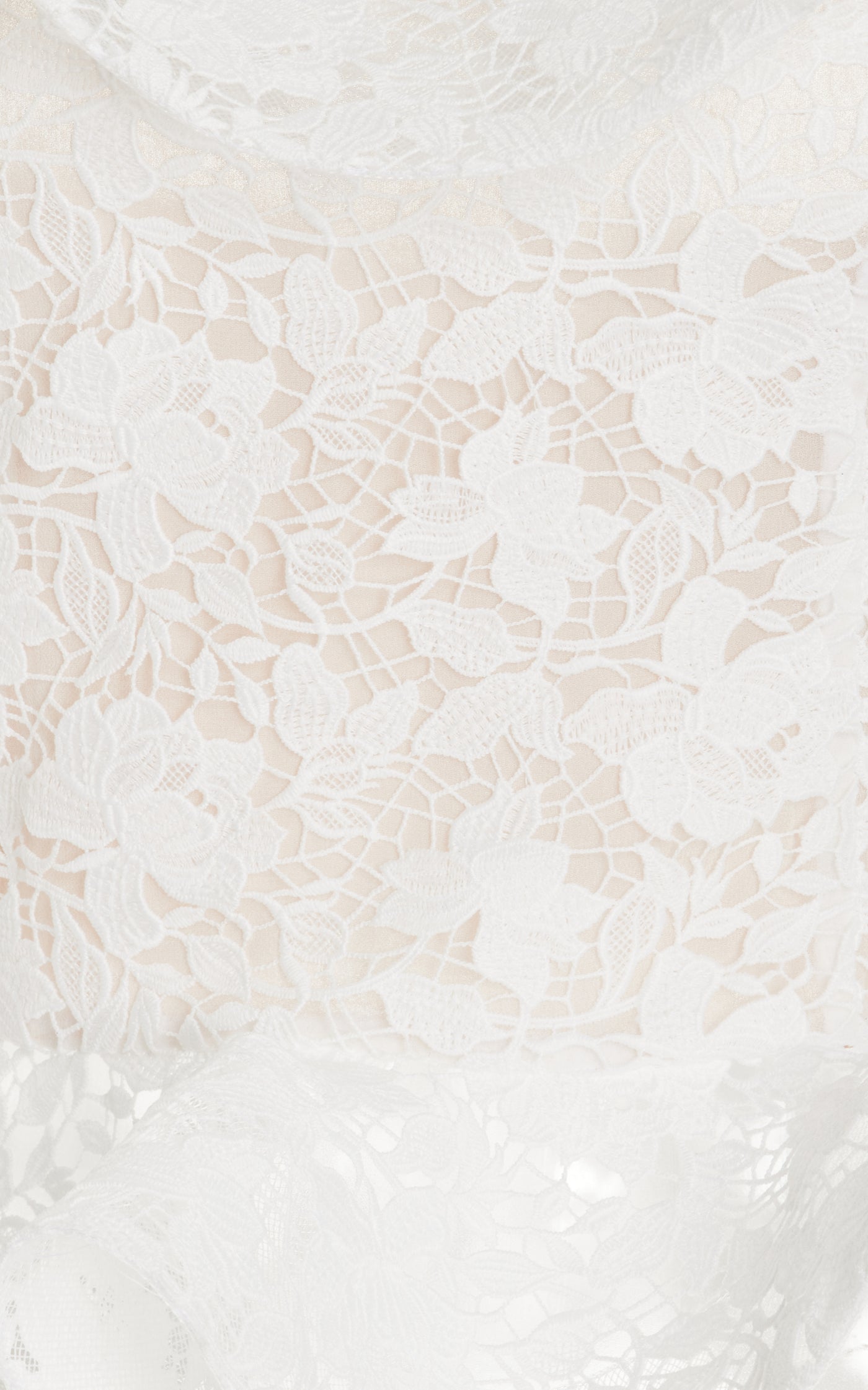 Ruffled Gardenia Guipure-Lace Top