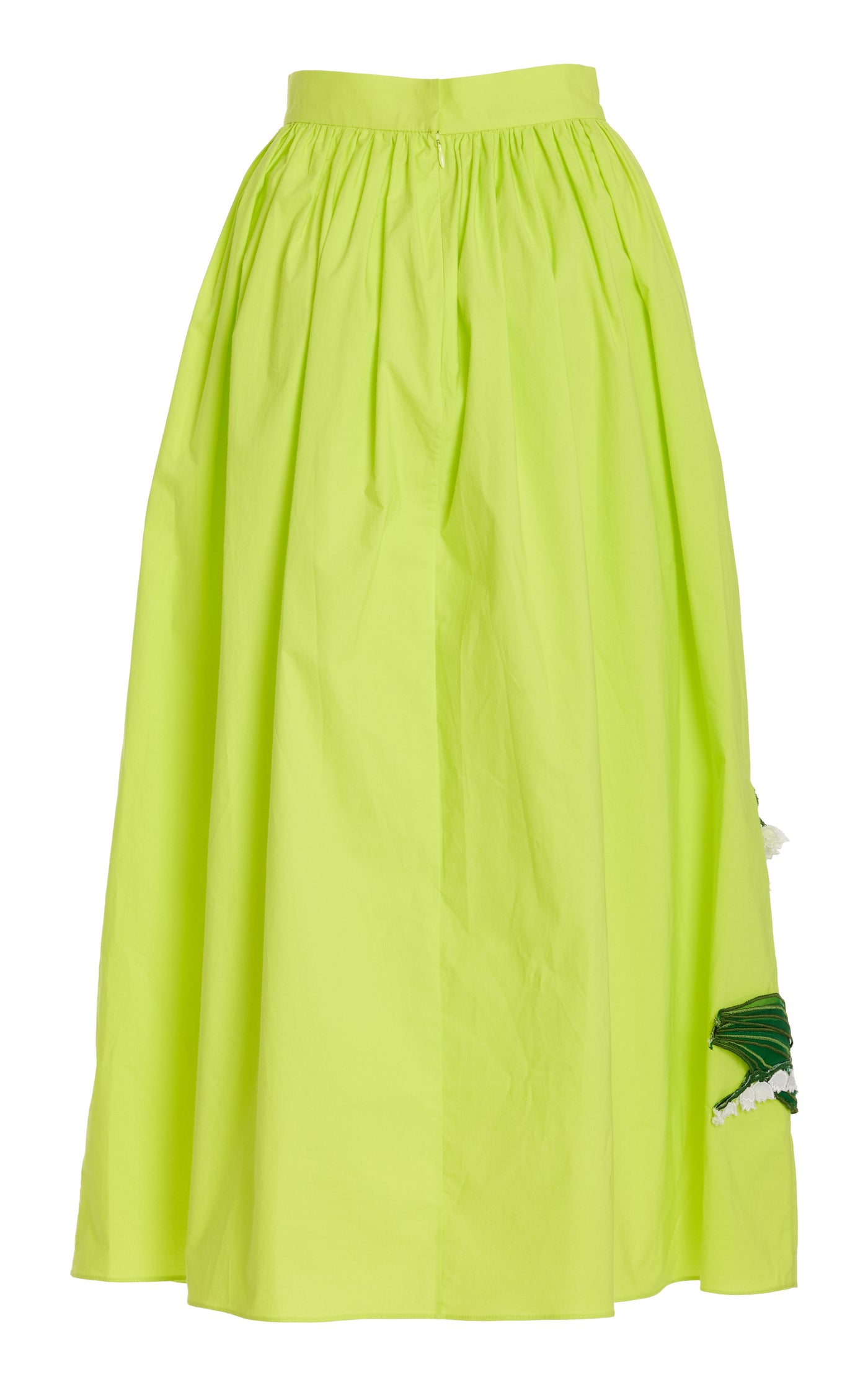 Floral-Appliquéd Cotton Maxi Skirt
