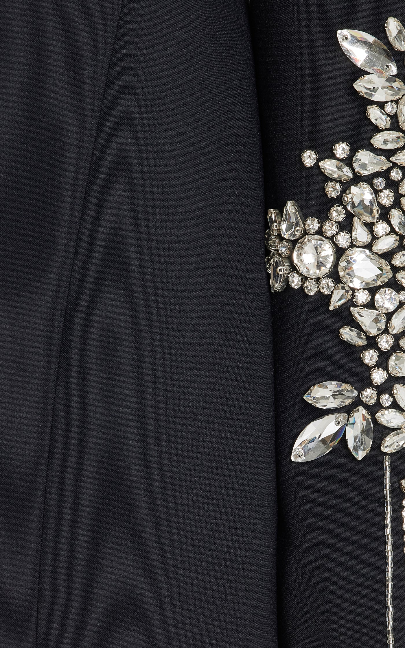 Crystal-Embellished Crepe Gown