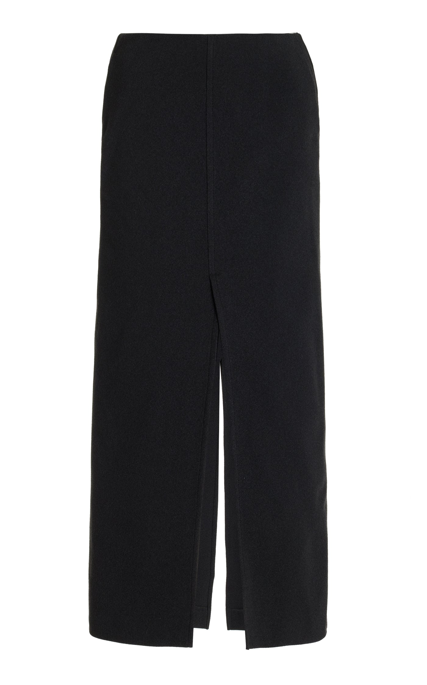Split Crepe Midi Skirt