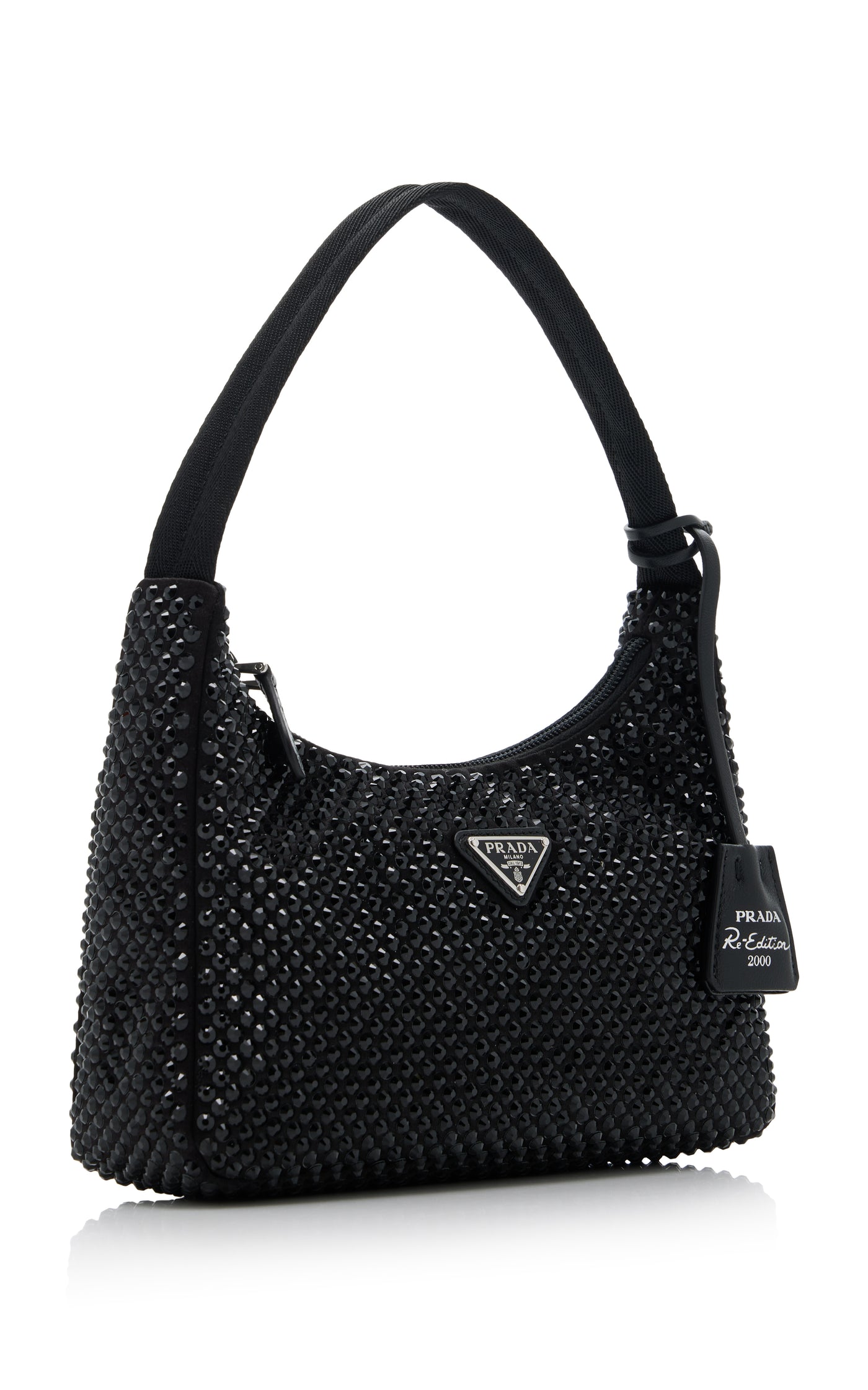 Re-Edition 2000 Crystal-Embellished Satin Mini Bag