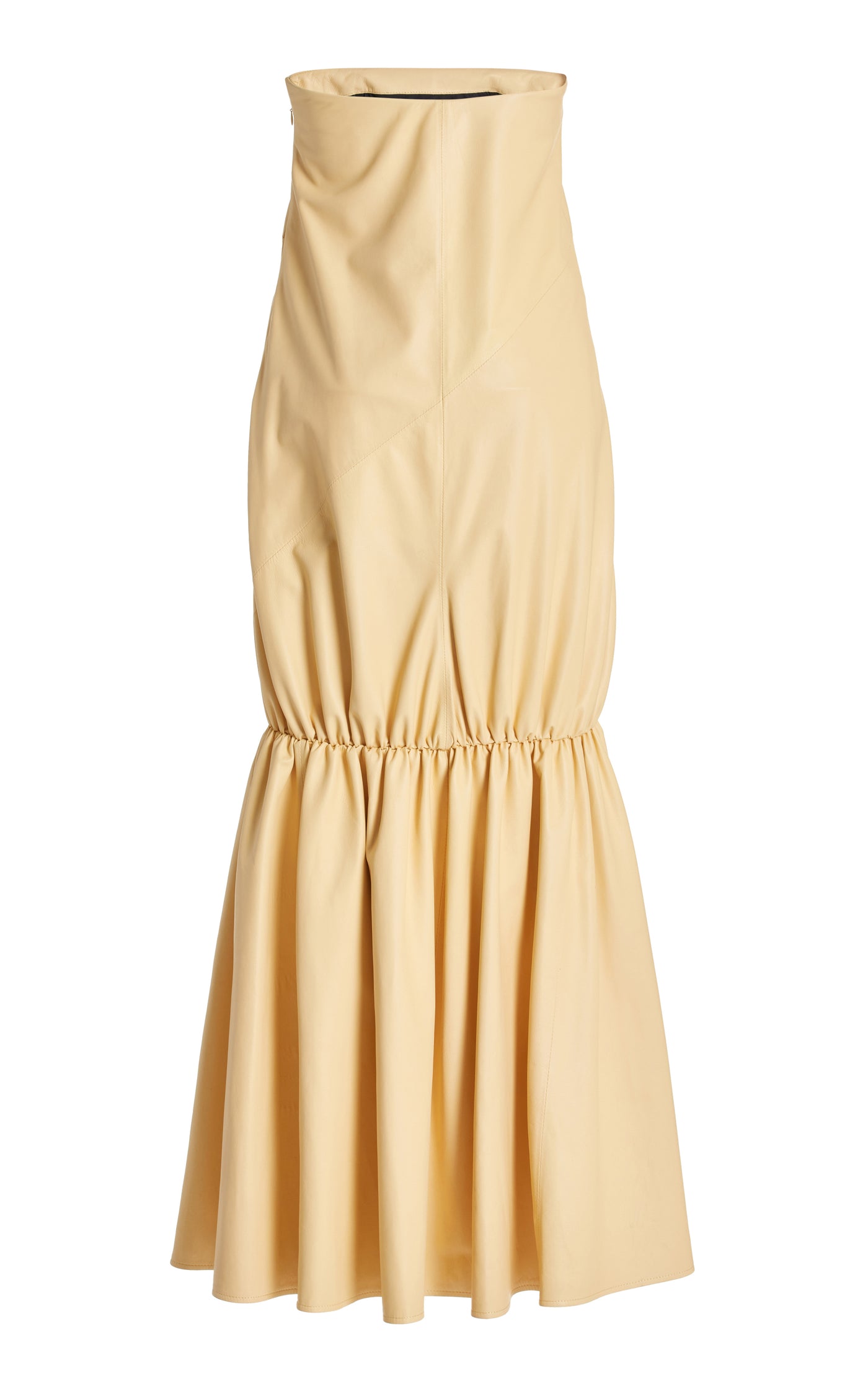 Margot Strapless Leather Maxi Dress