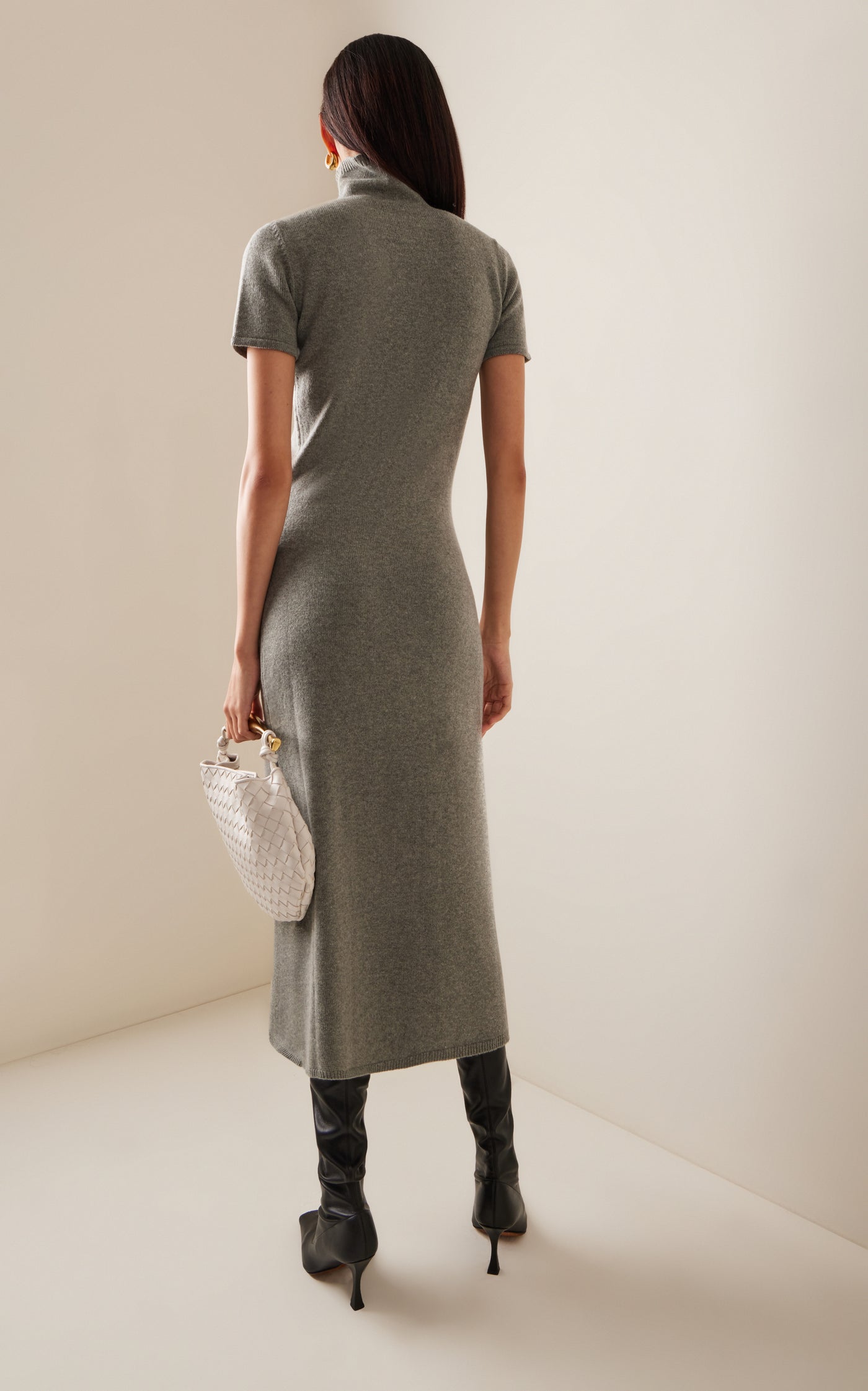 Knit Cashmere-Blend Midi Dress