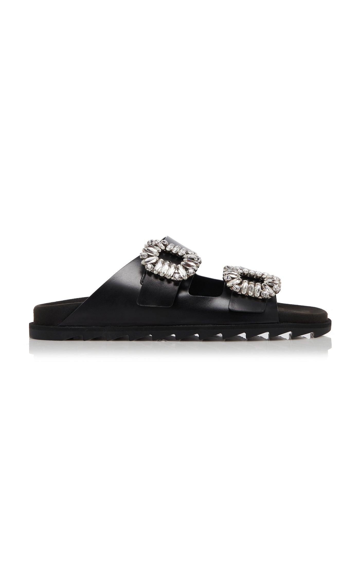 Slidy Viv Buckle Leather Sandals
