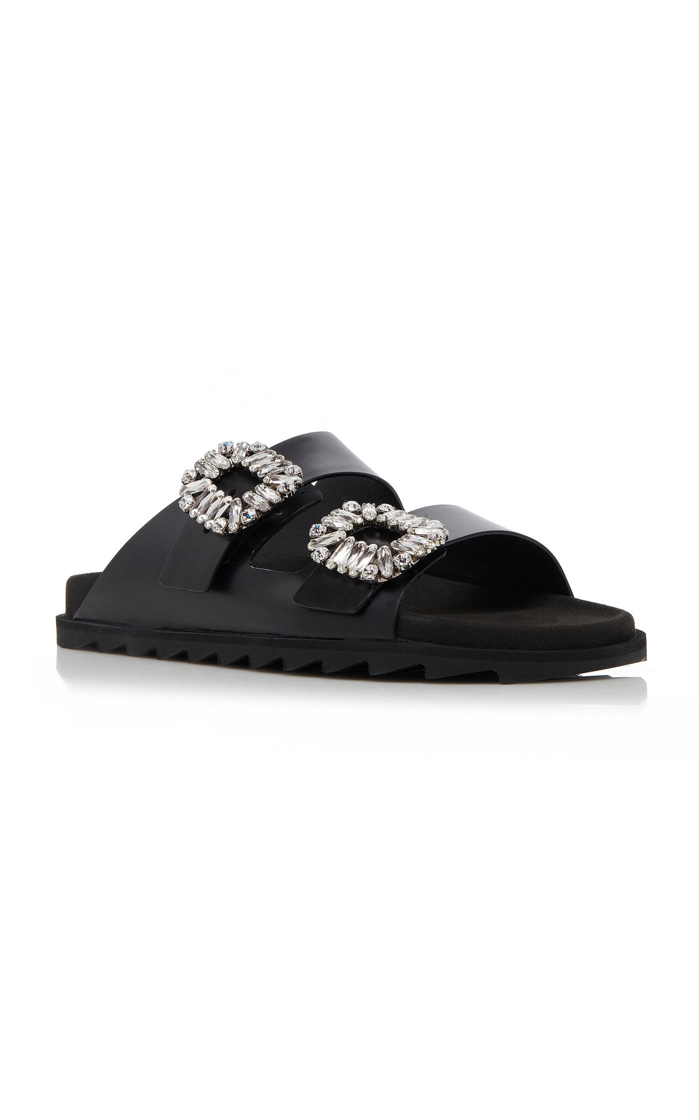 Slidy Viv Buckle Leather Sandals