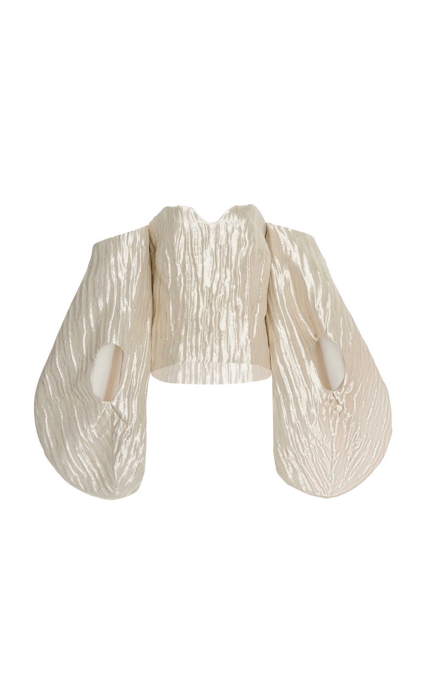 Fig Draped Off-The-Shoulder Silk-Blend Top