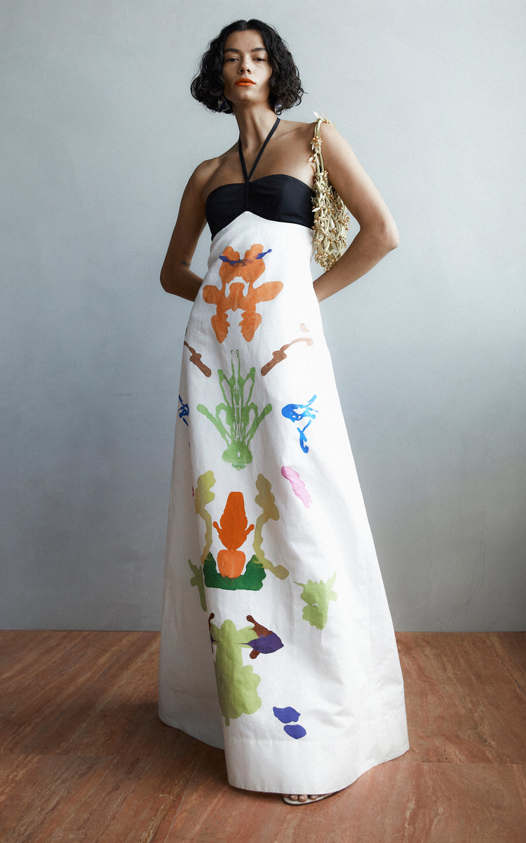 Rorschach Halter Maxi Dress