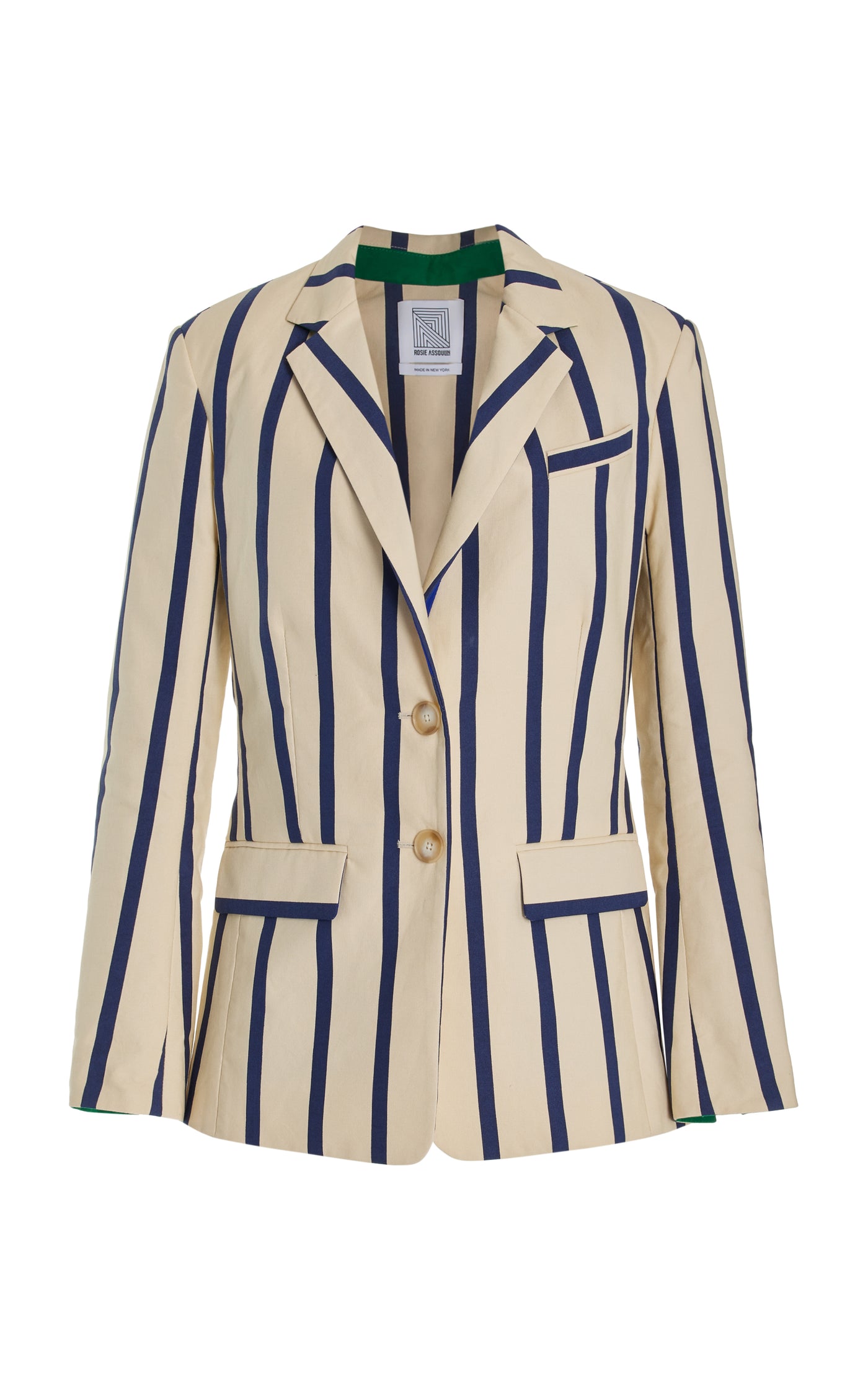 Port City Striped Cotton Blazer Jacket