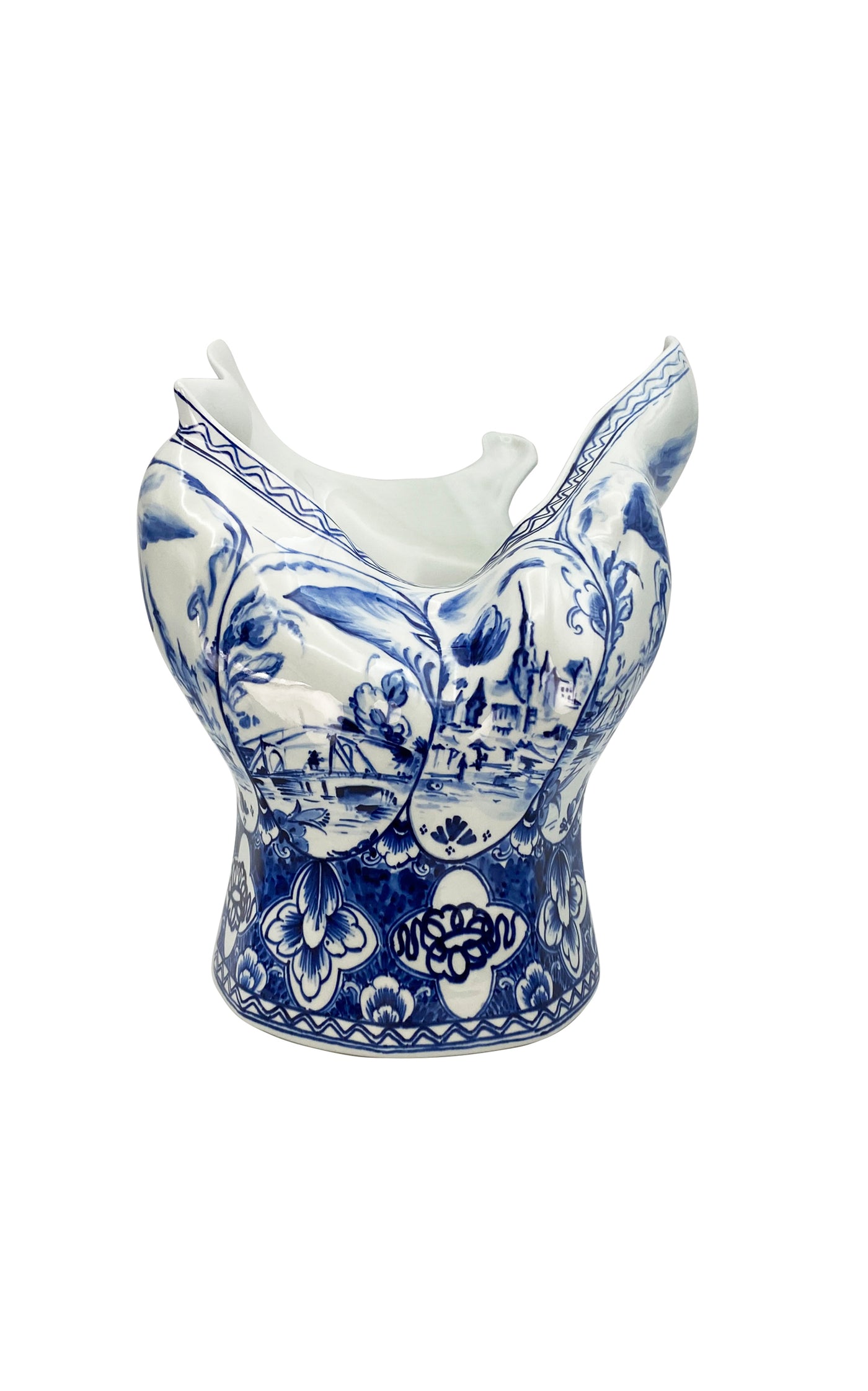 Blow Away Hand-Painted Porcelain Vase