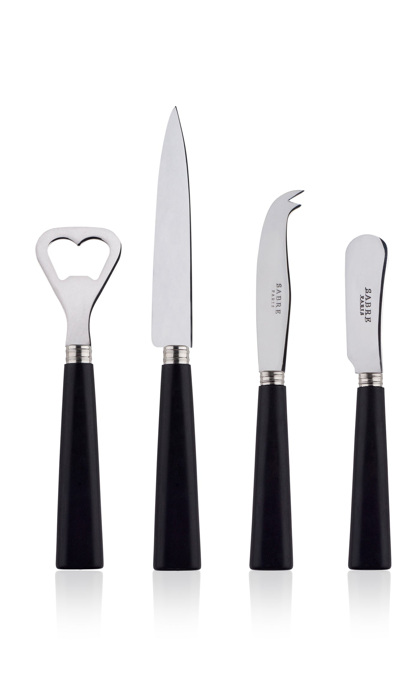 Black Wood Four-Piece Aperitif Set