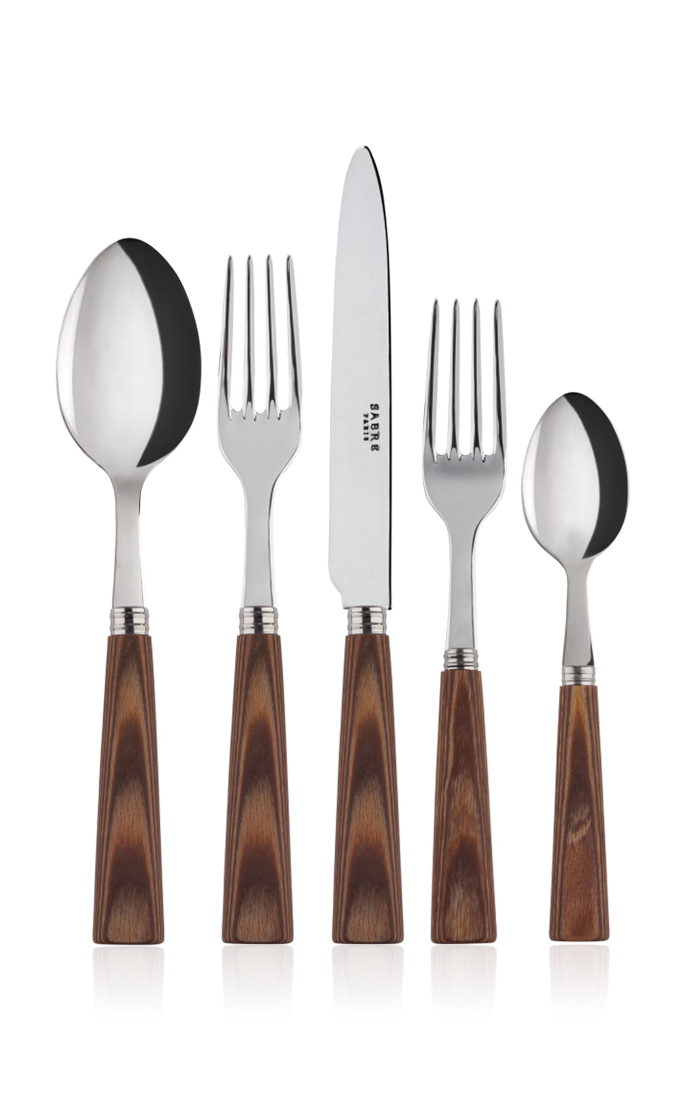 Nature Light Wood Five-Piece Silverware Set