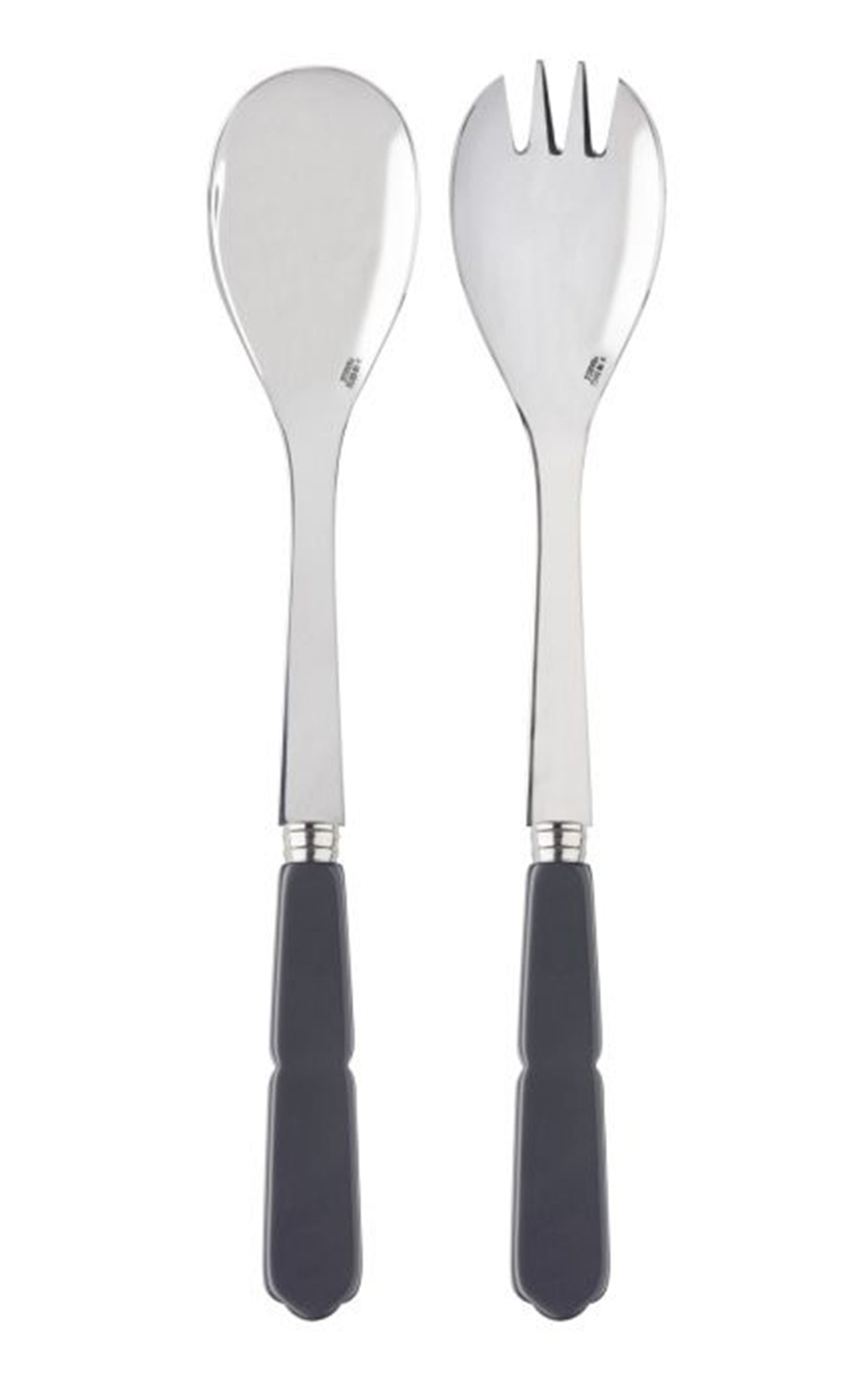 Gustave Two-Piece Stainless Steel and Acrylic Salad Set