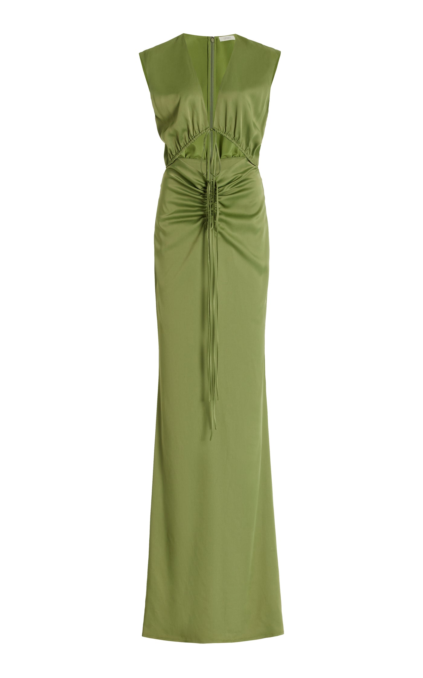 Corded Stretch Satin Maxi Dress