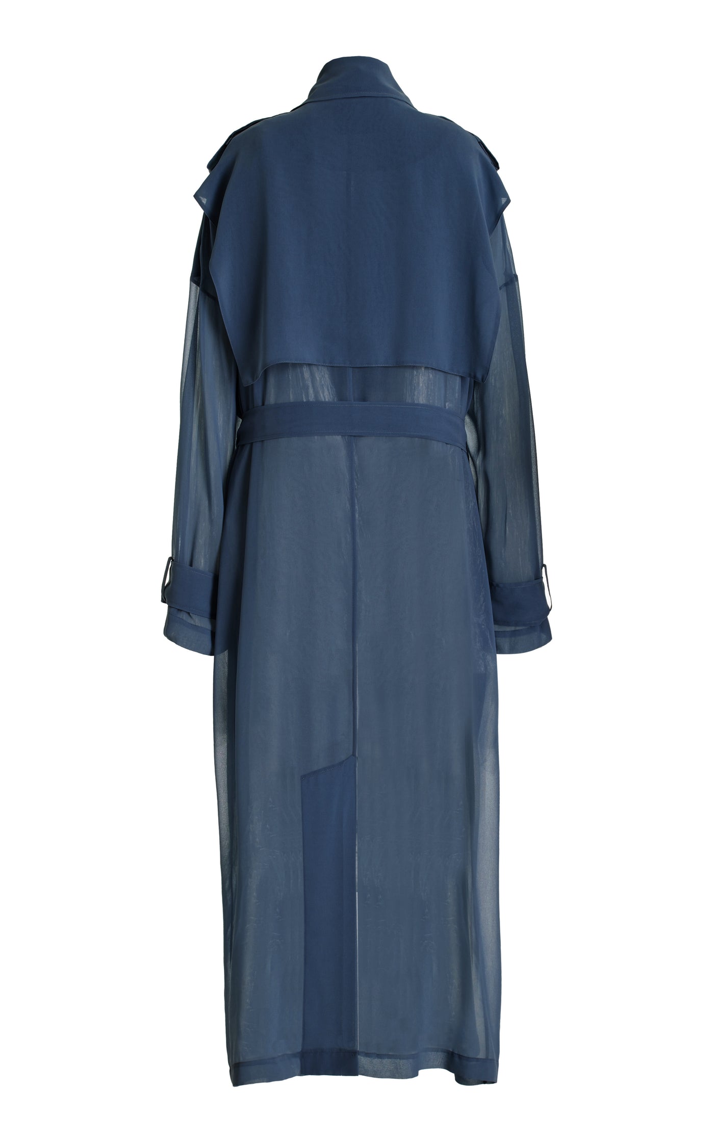 Sheer Georgette Trench Coat