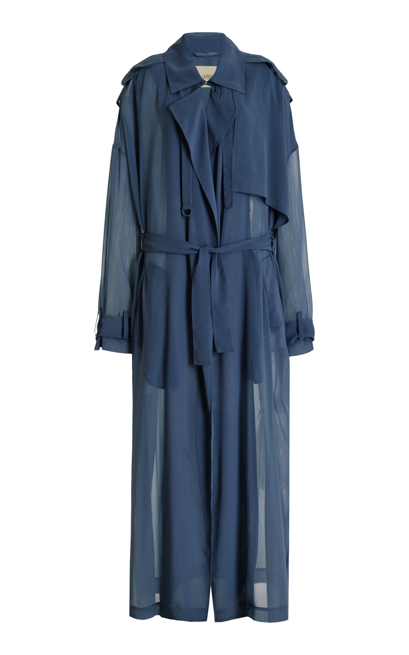 Sheer Georgette Trench Coat