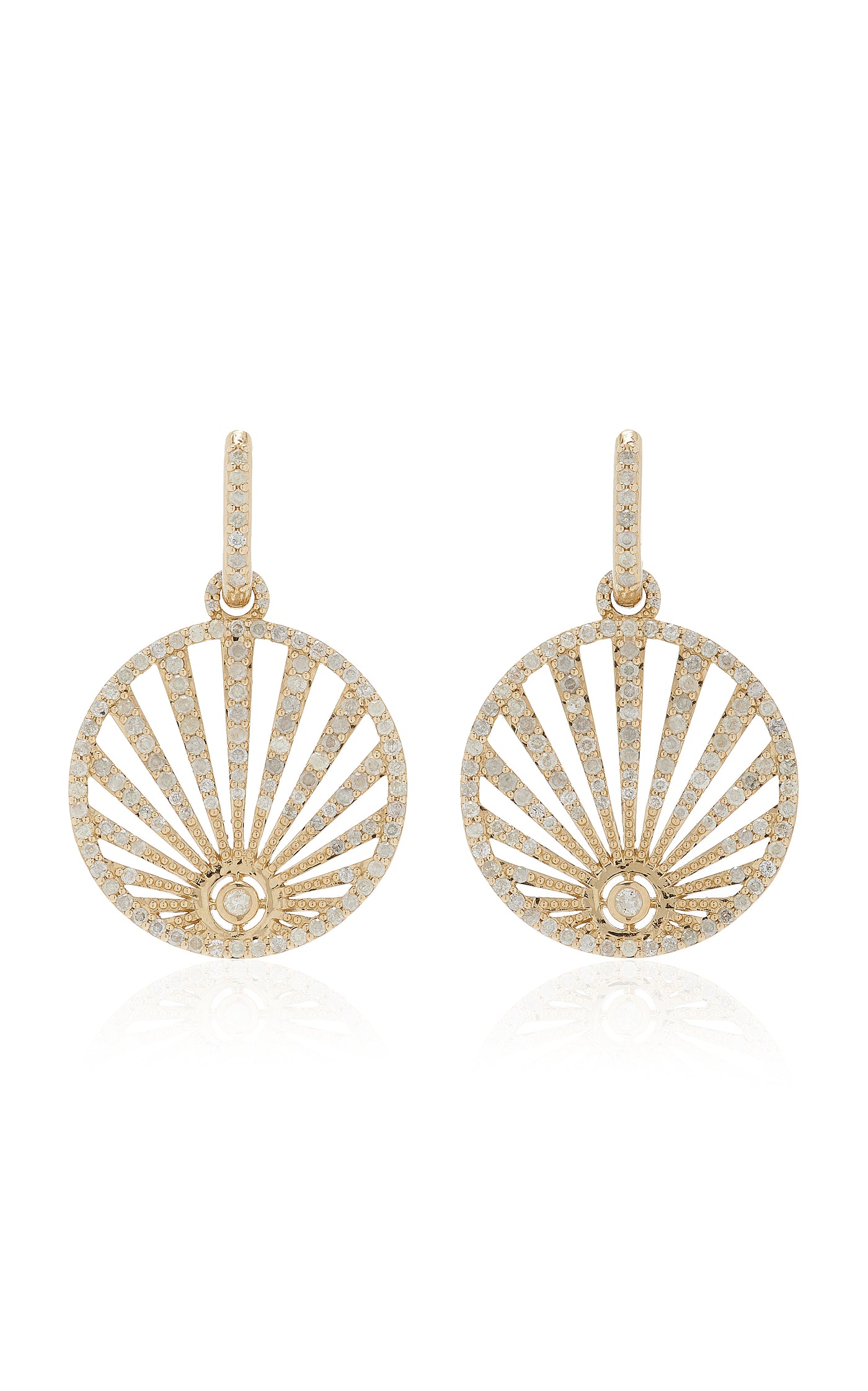 Sunrise 14K Yellow Gold Diamond Earrings