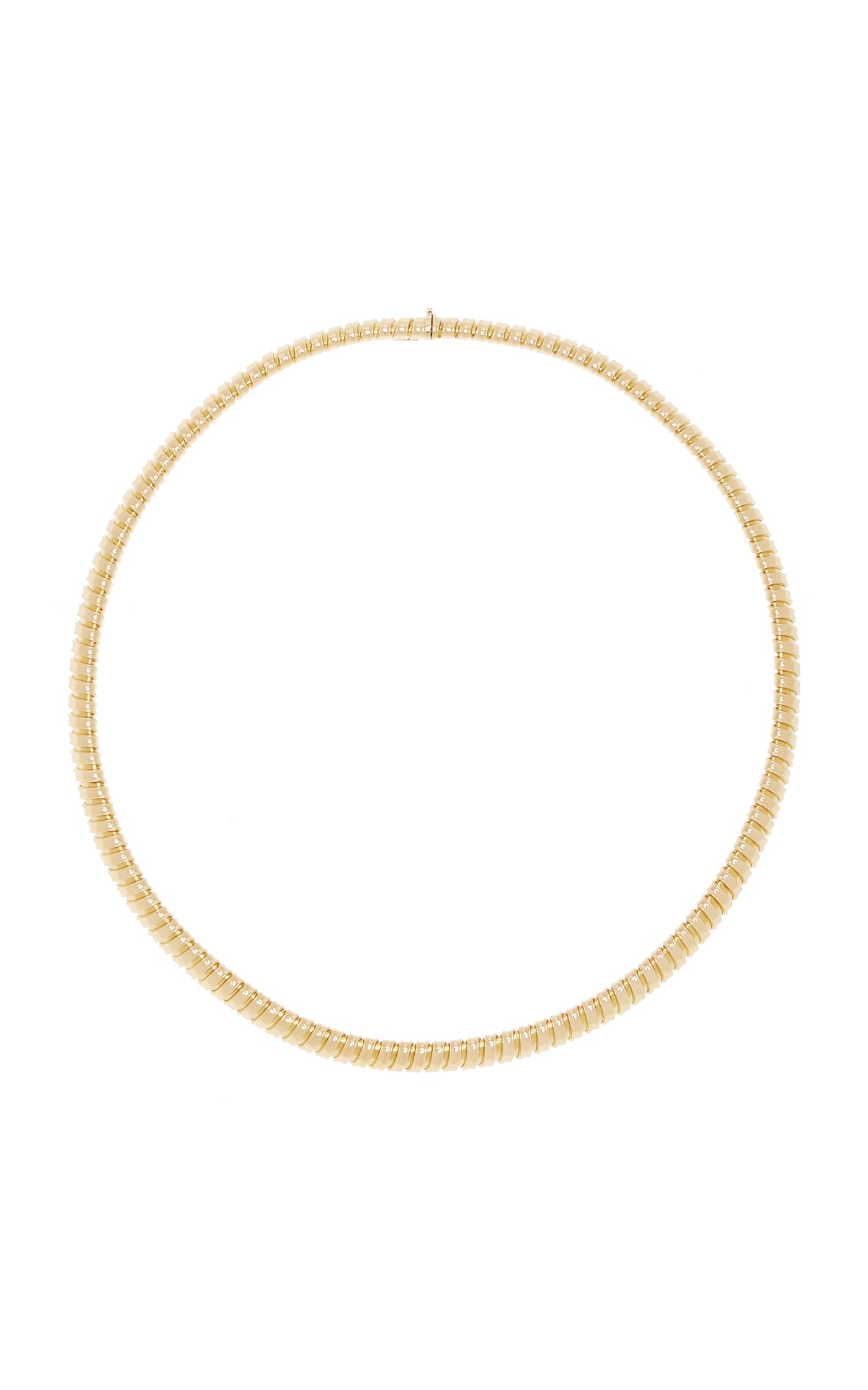 18K Yellow Gold Collana Collar Thin Necklace