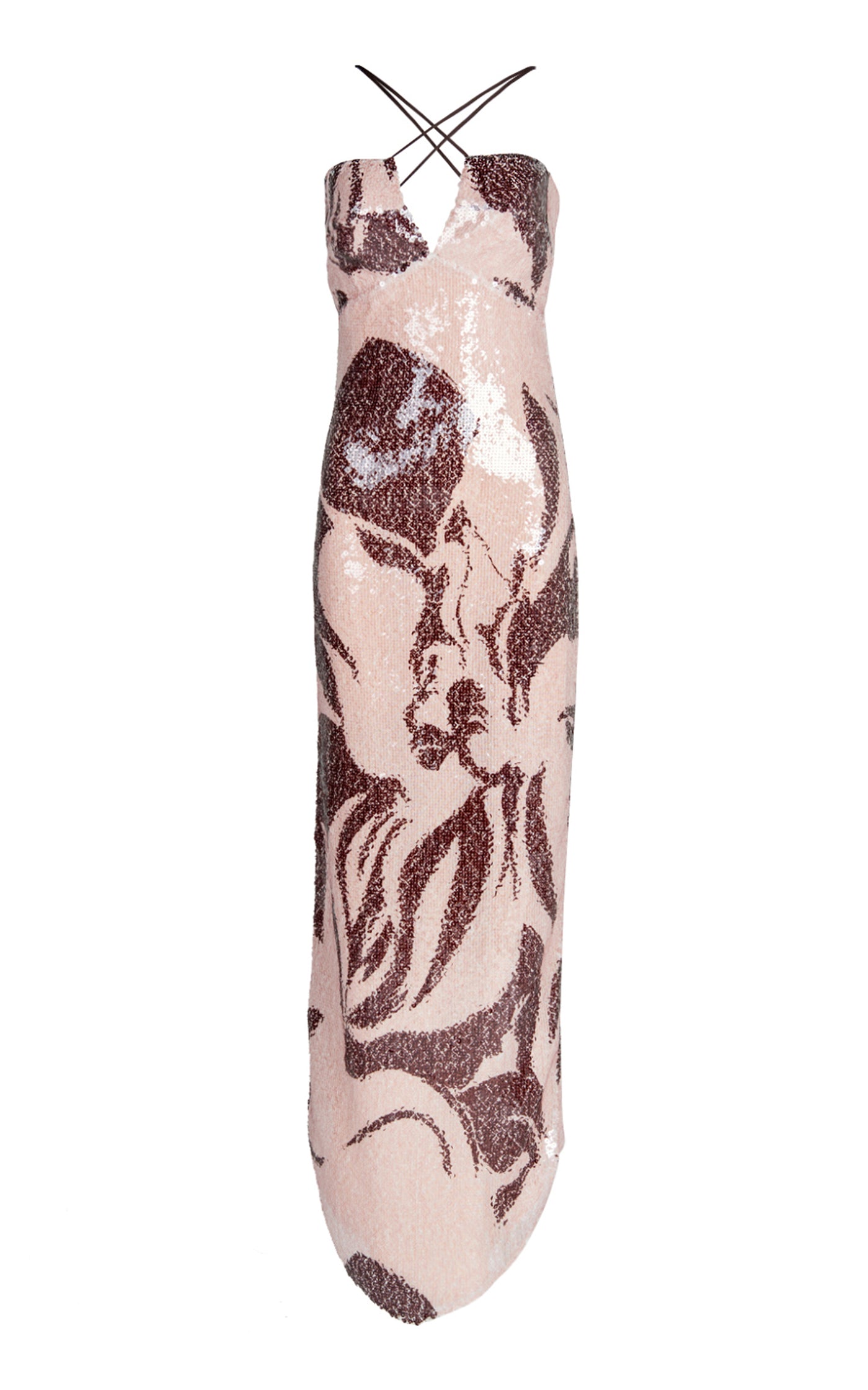 Lisseth Sequined Halter Maxi Dress