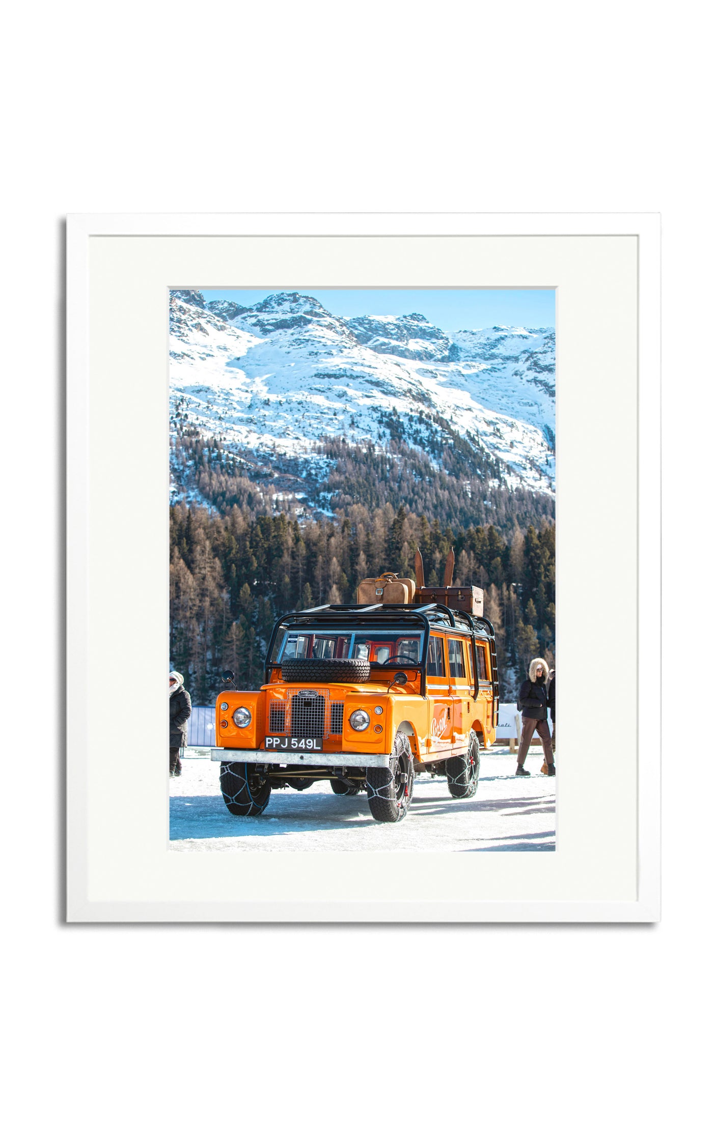 Defender on Sankt Moritz Framed Photography Print