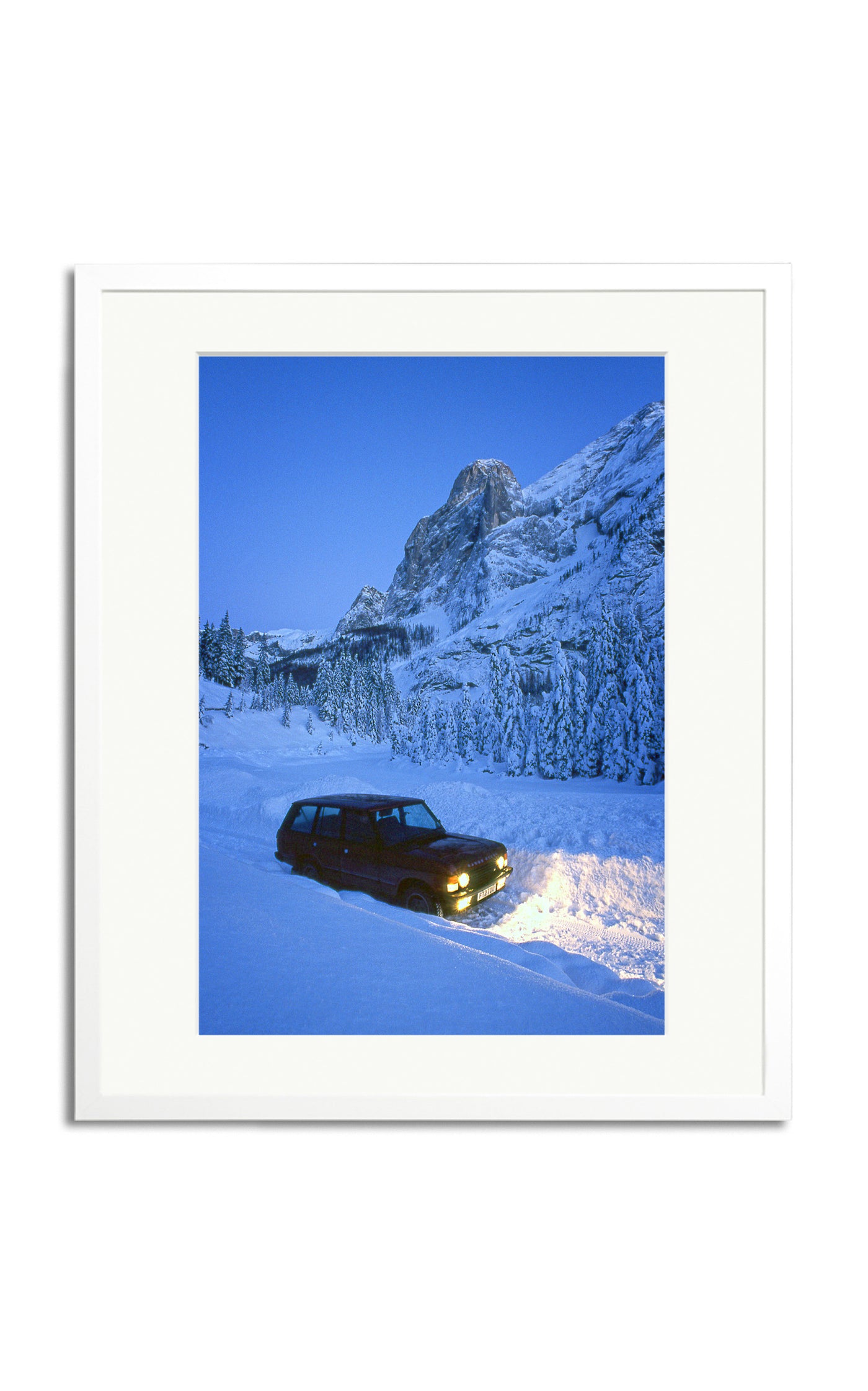 Range Rover in the Dolomites Framed Photography Print