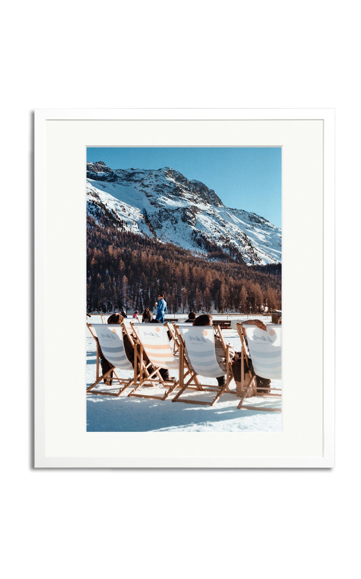 Sunbathers in Sankt Moritz Framed Photography Print