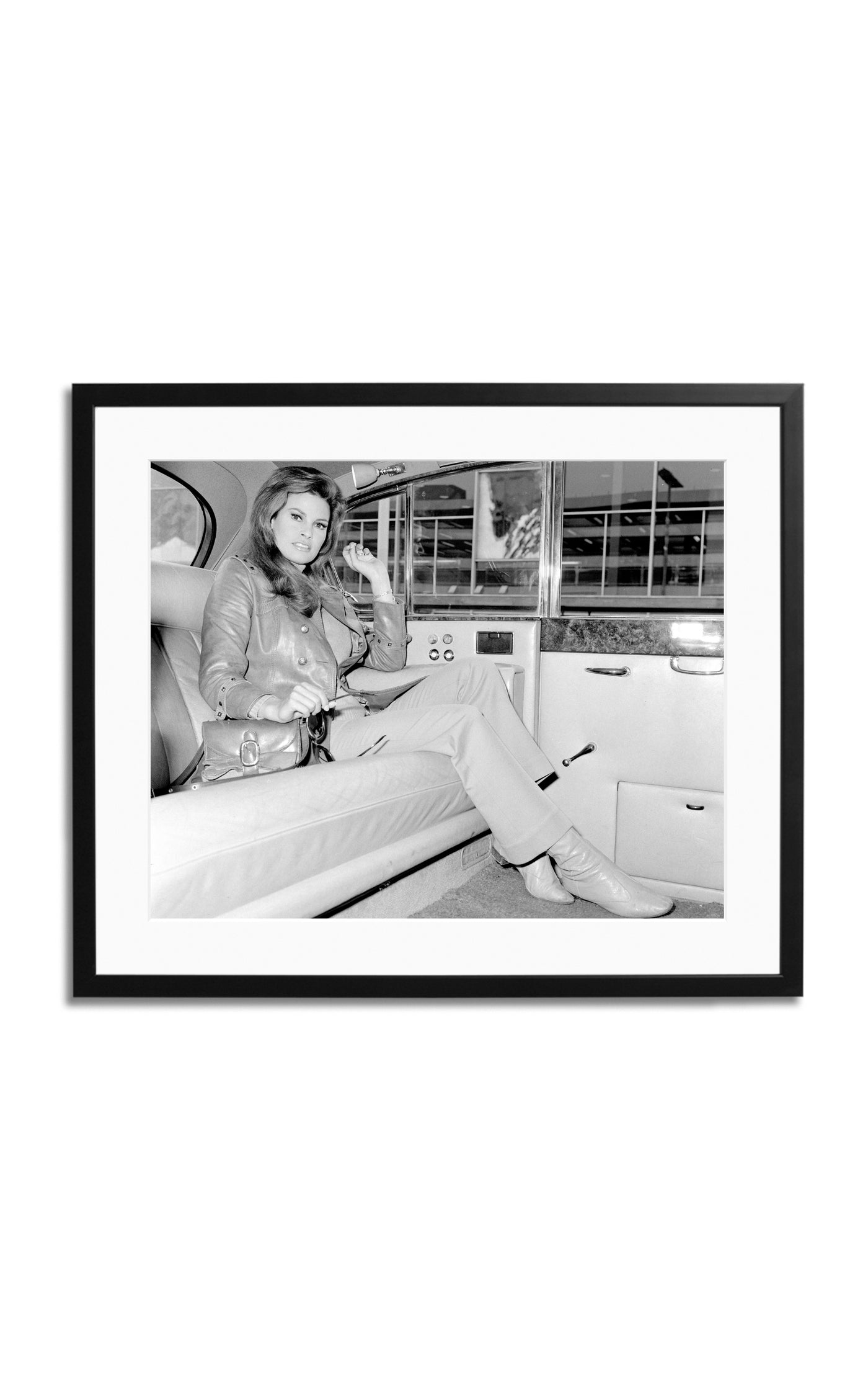 Welch arrives at Heathrow Airport Framed Photography Print