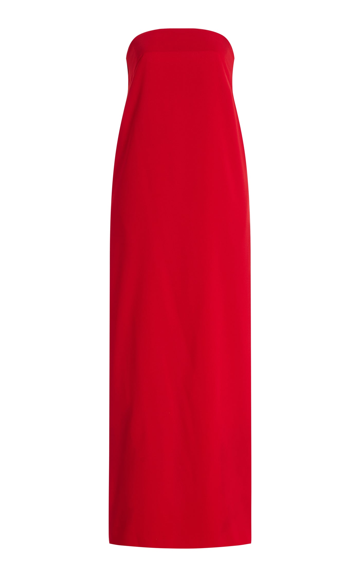 Strapless Crepe Maxi Column Dress