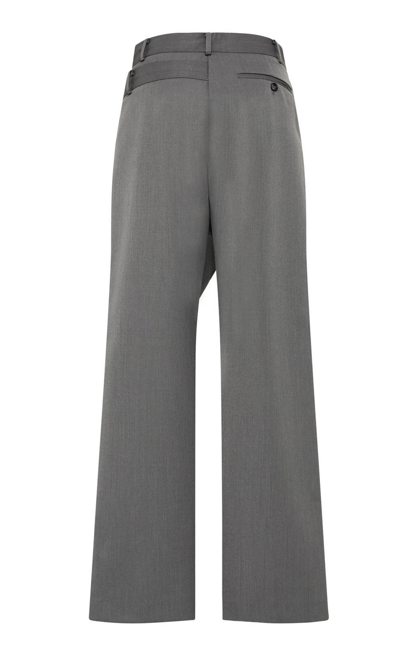 Deconstructed Waist Wool-Blend Pants