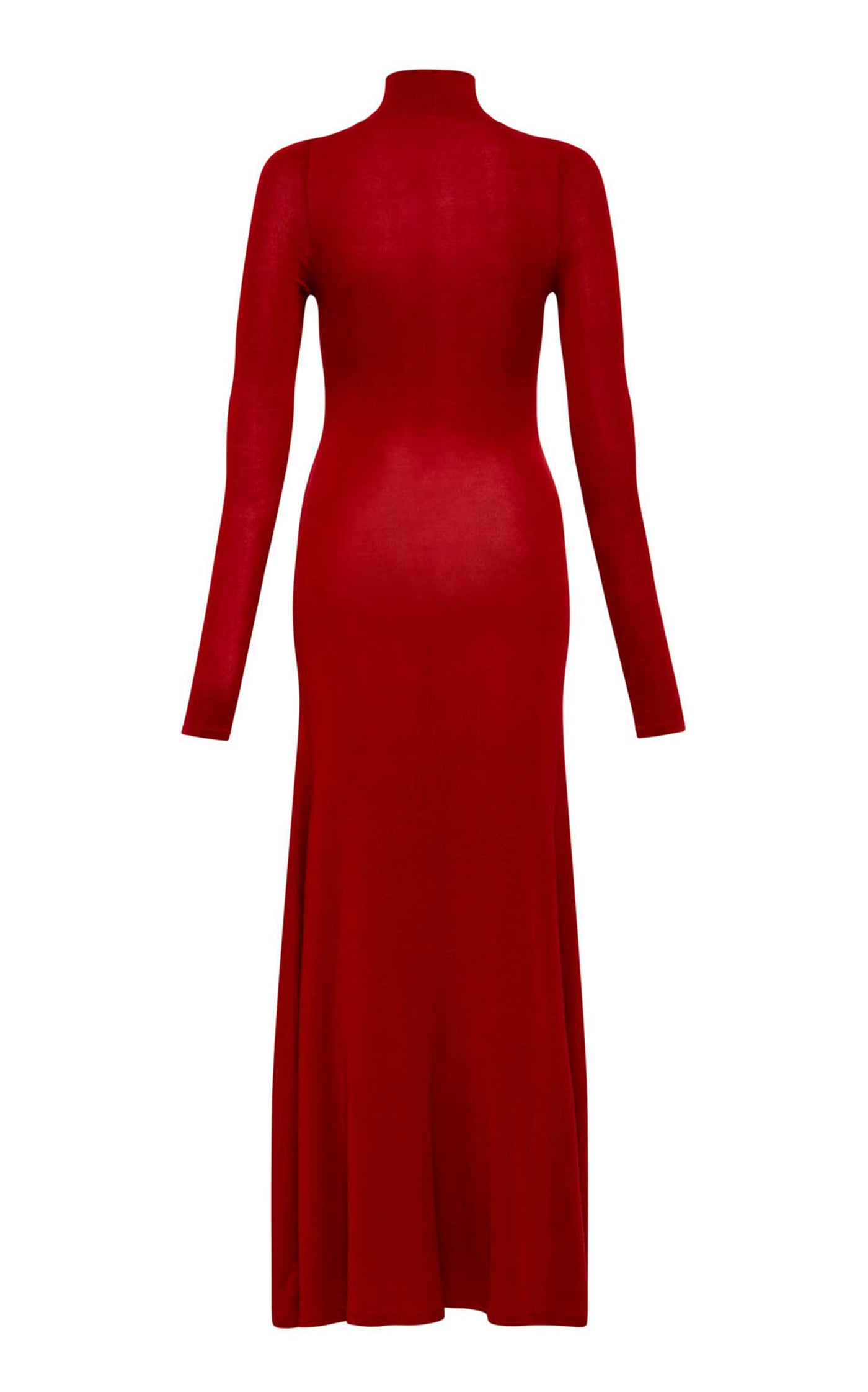 Jersey Turtleneck Maxi Dress