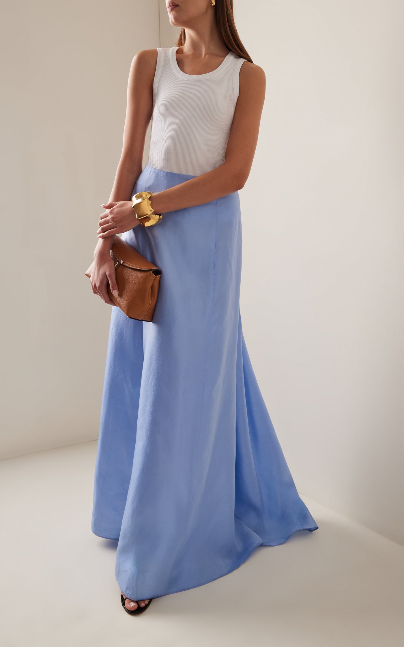 Vincenzo Silk Maxi Skirt