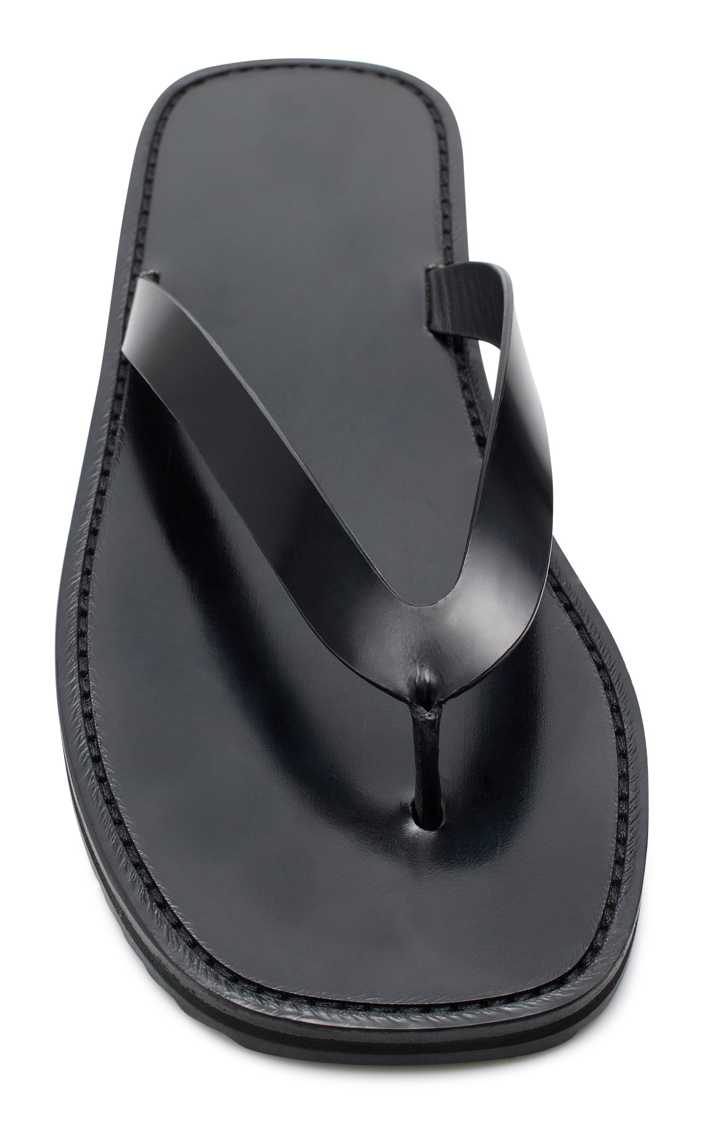 City Leather Flip-Flop Sandals