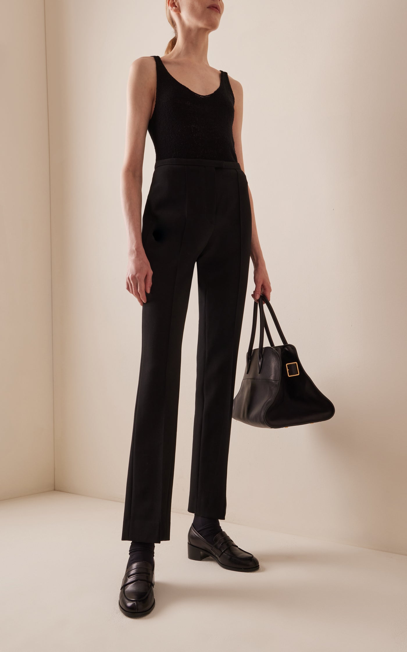 Desmond Stretch-Wool Flare Pants