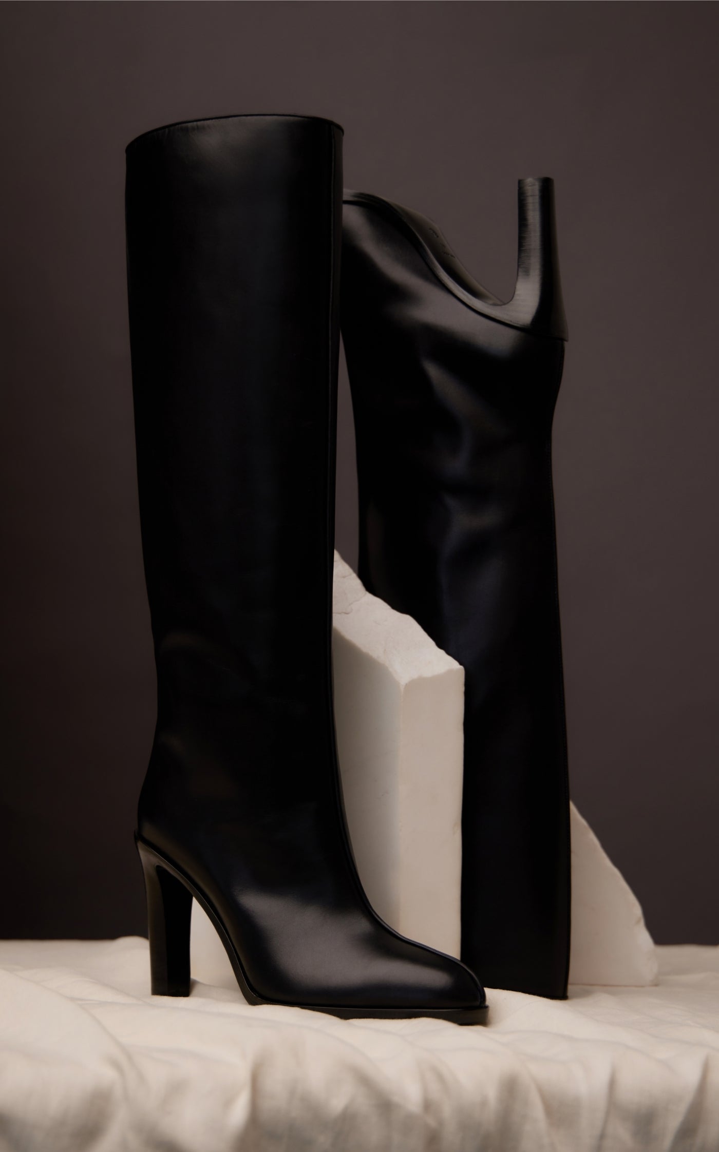 Wide Shaft Leather Boots