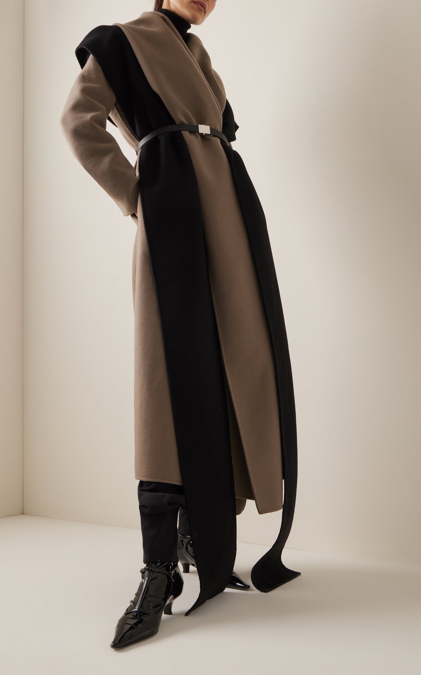 Adia Draped Cashmere Coat