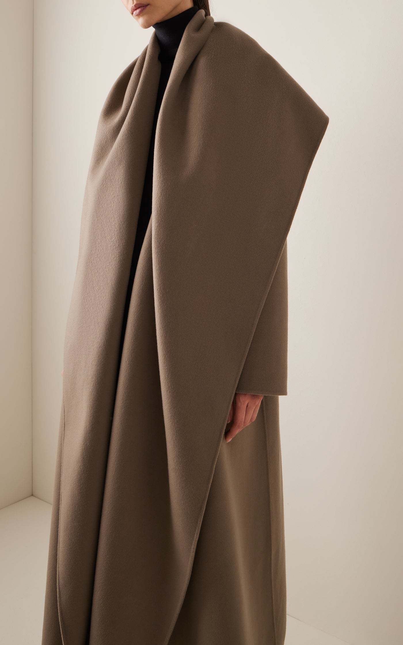 Adia Draped Cashmere Coat