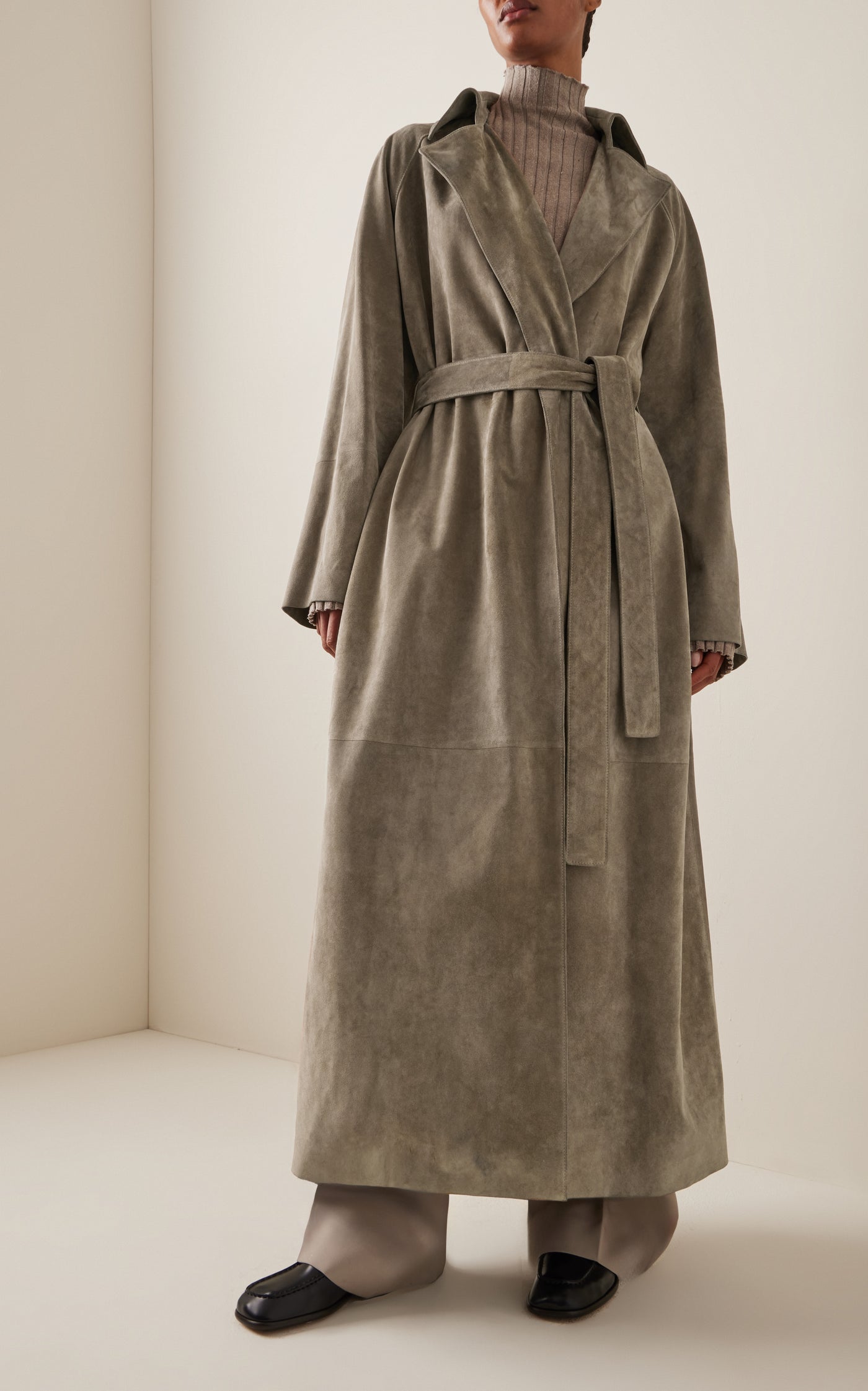 Poseidone Sueded-Leather Coat