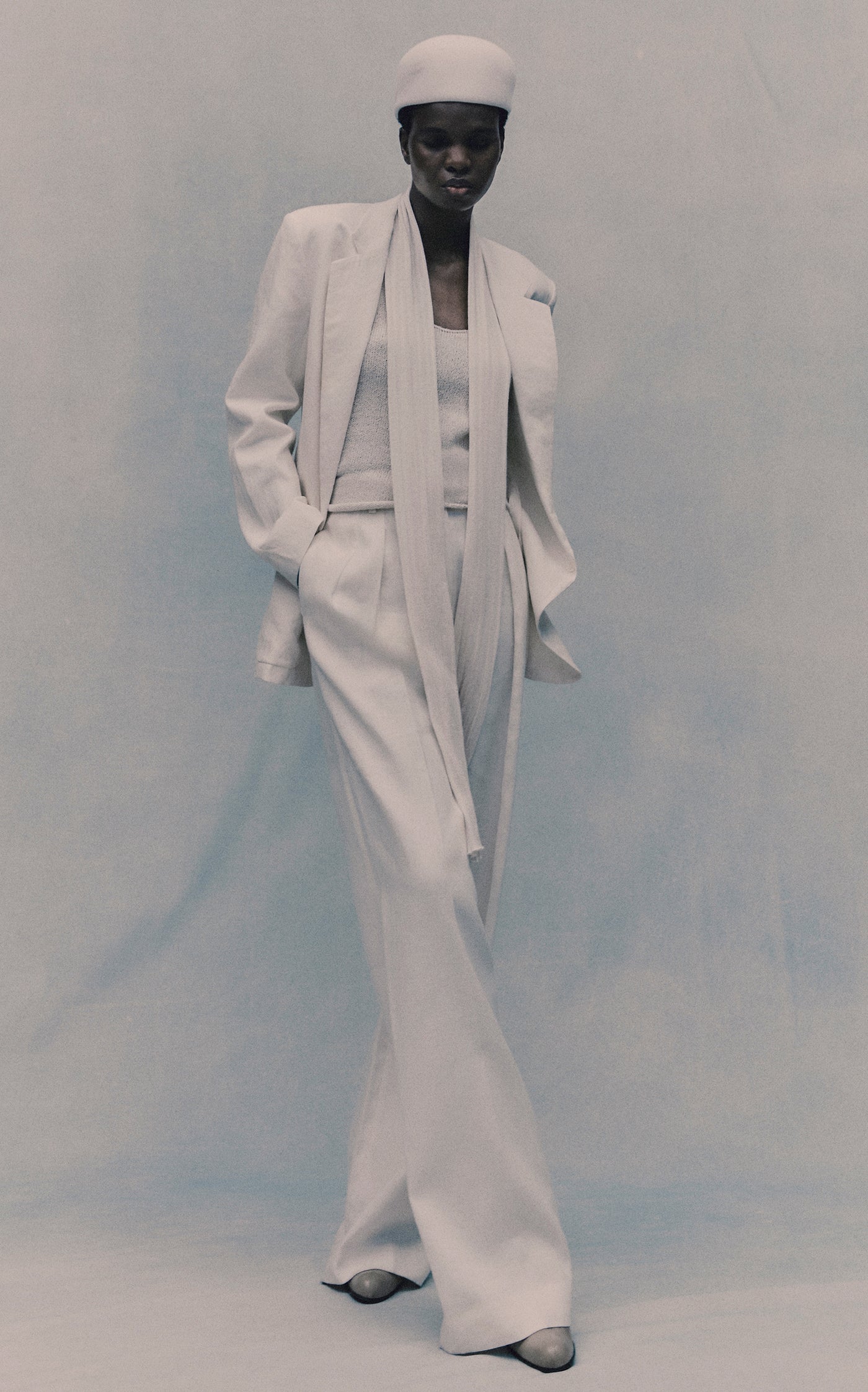 Enza Linen Single-Breasted Blazer