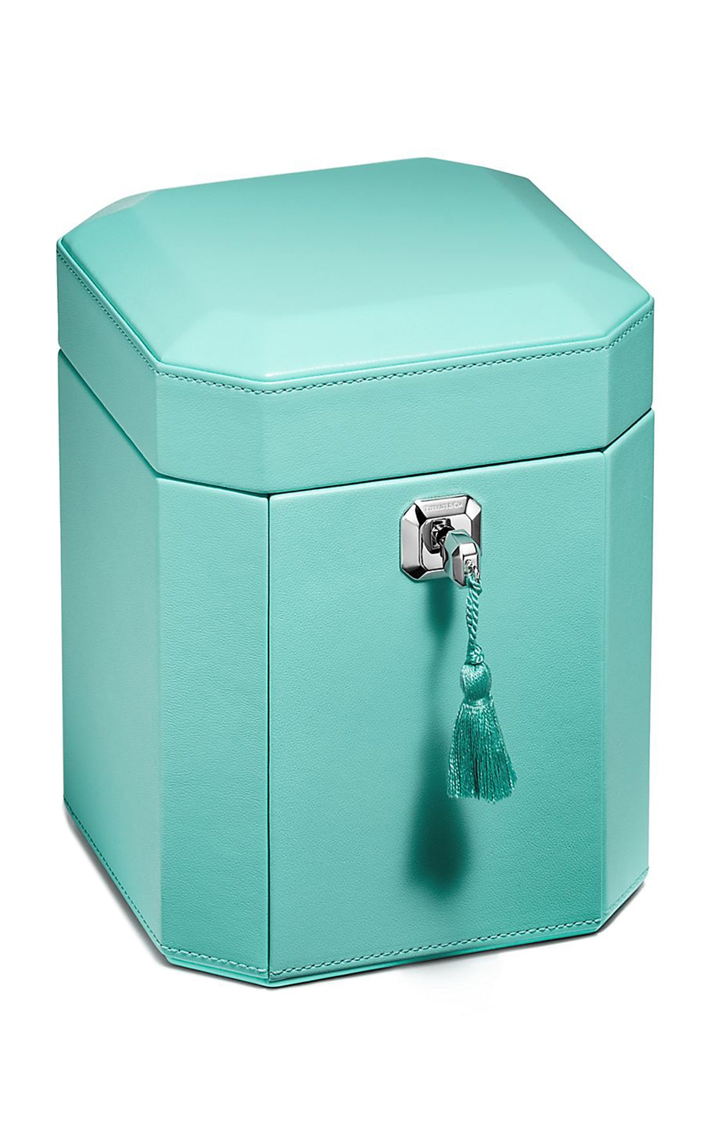 Tall Facets Leather Jewelry Box