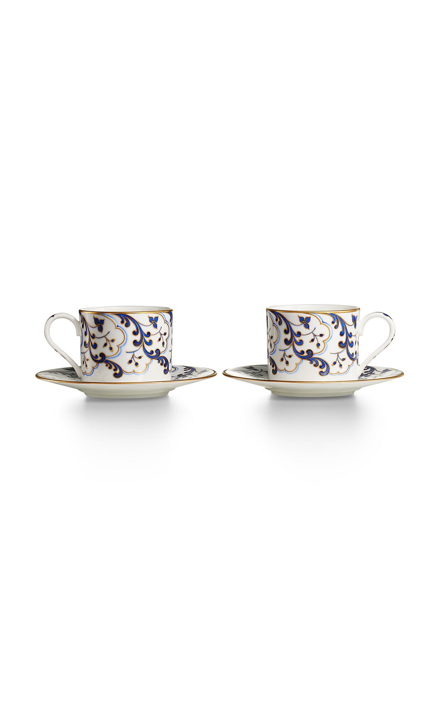 Set-of-Two Valse Bleue Bone China Tea Cup and Saucers