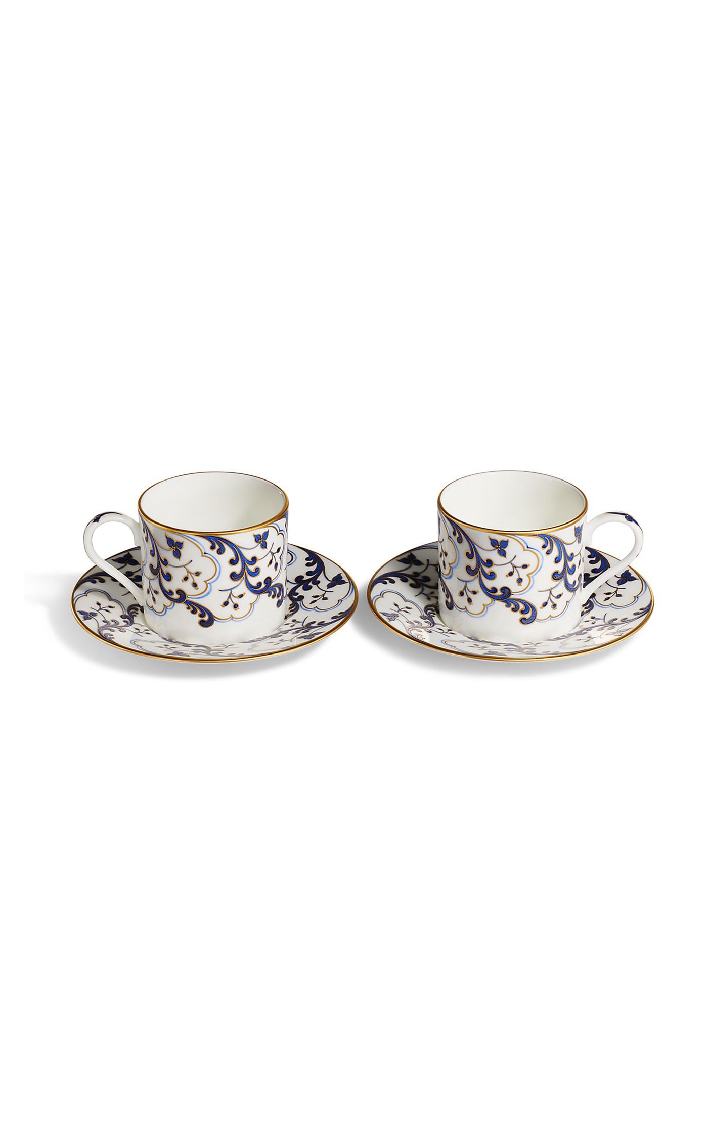Set-of-Two Valse Bleue Bone China Tea Cup and Saucers