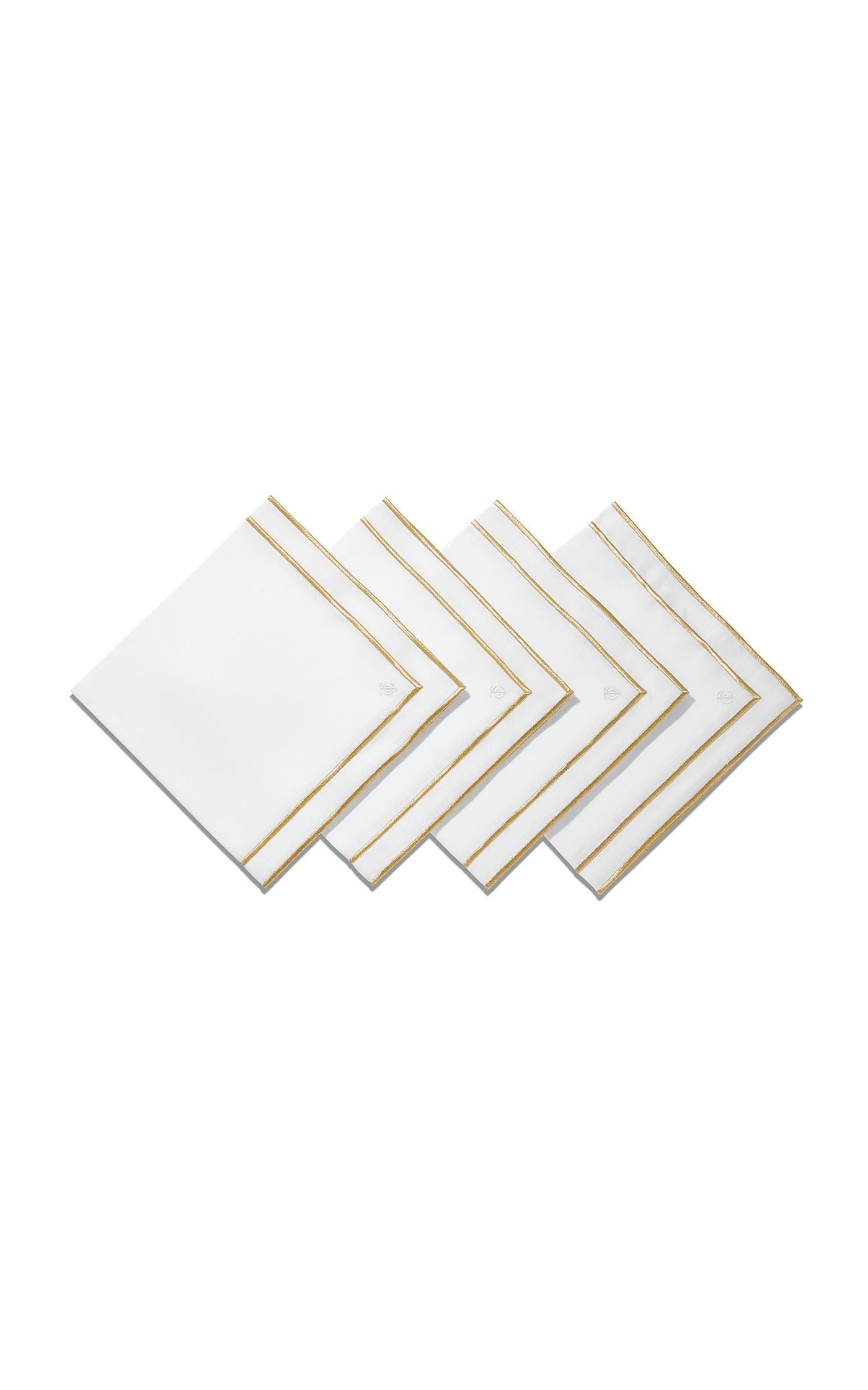 Set-of-Four Embroidered Linen Placemats