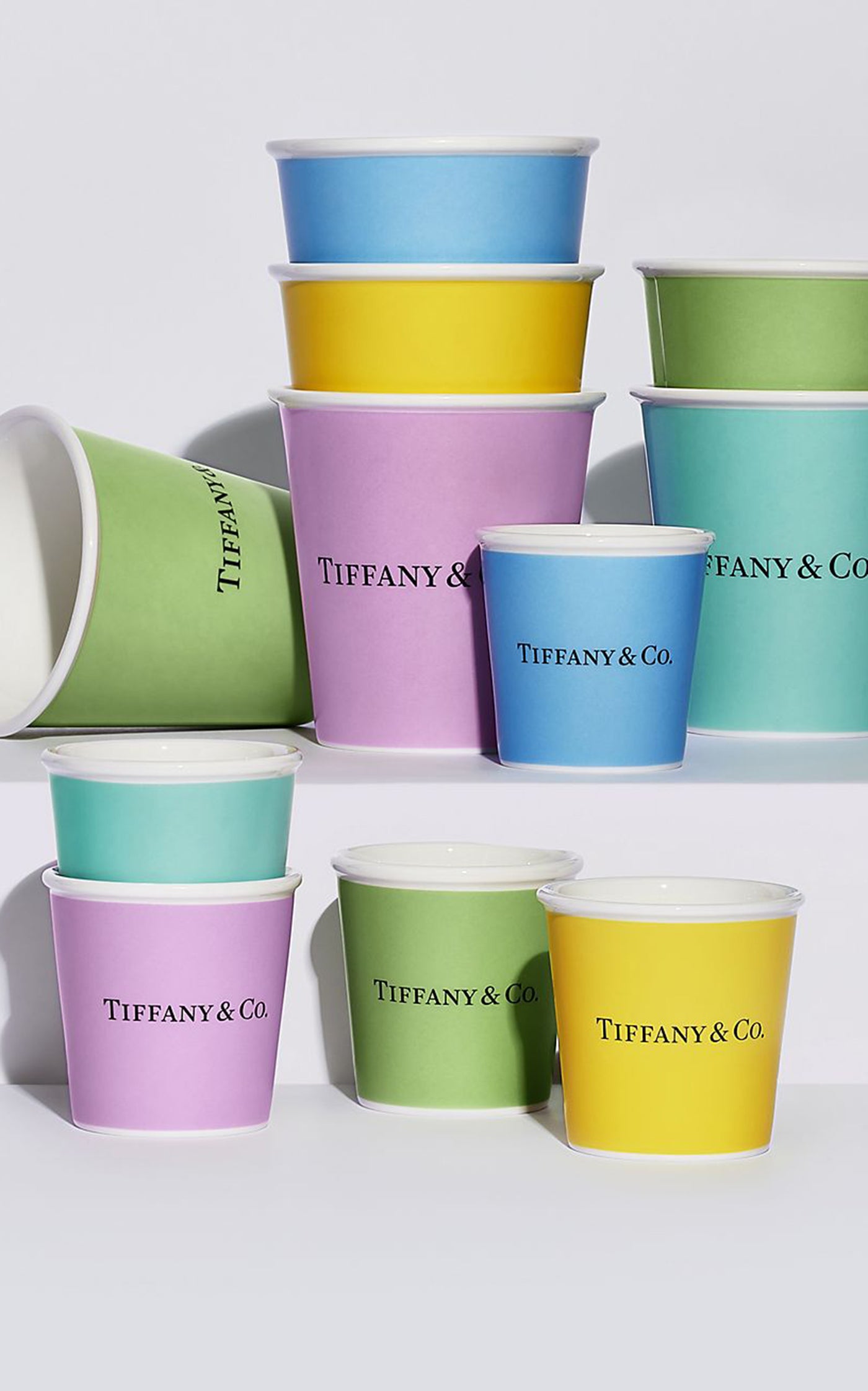 Set-of-Five Bone China Coffee Cups