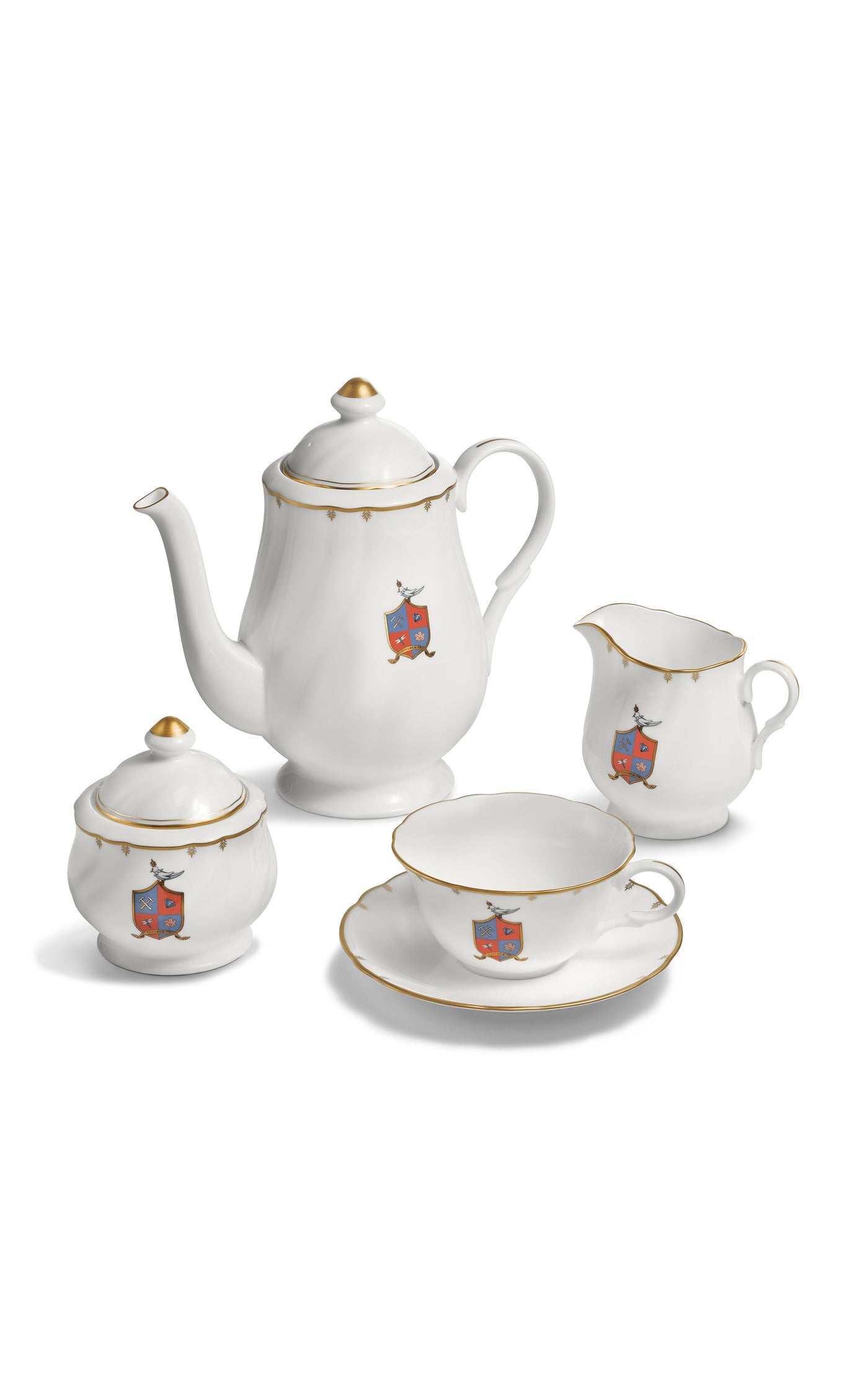 Crest Set-of-Two Bone China Tea Cup