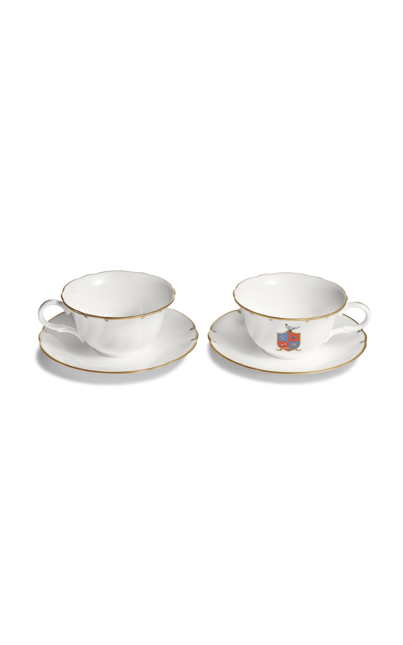 Crest Set-of-Two Bone China Tea Cup