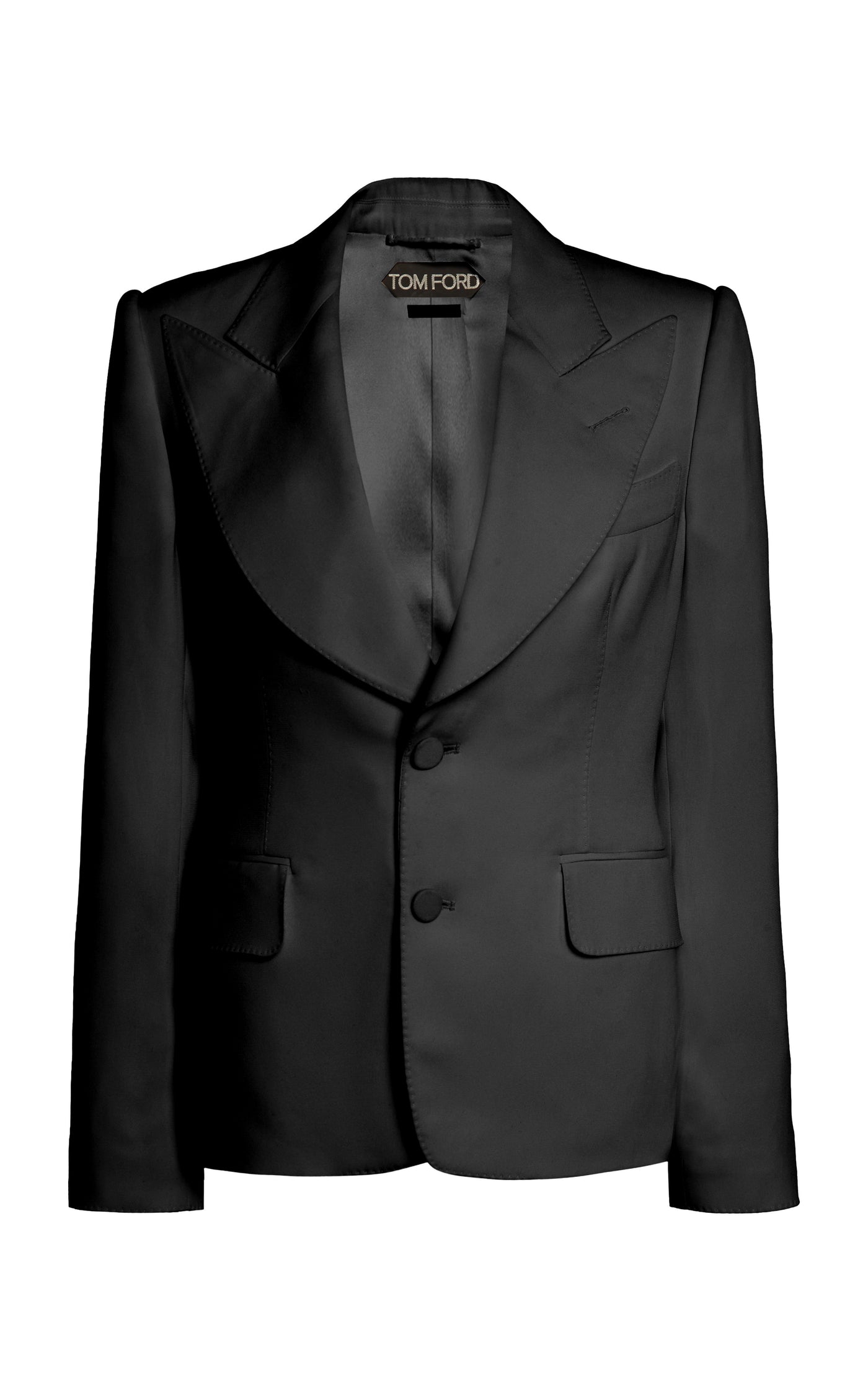 Double Silk Georgette Single-Breasted Blazer