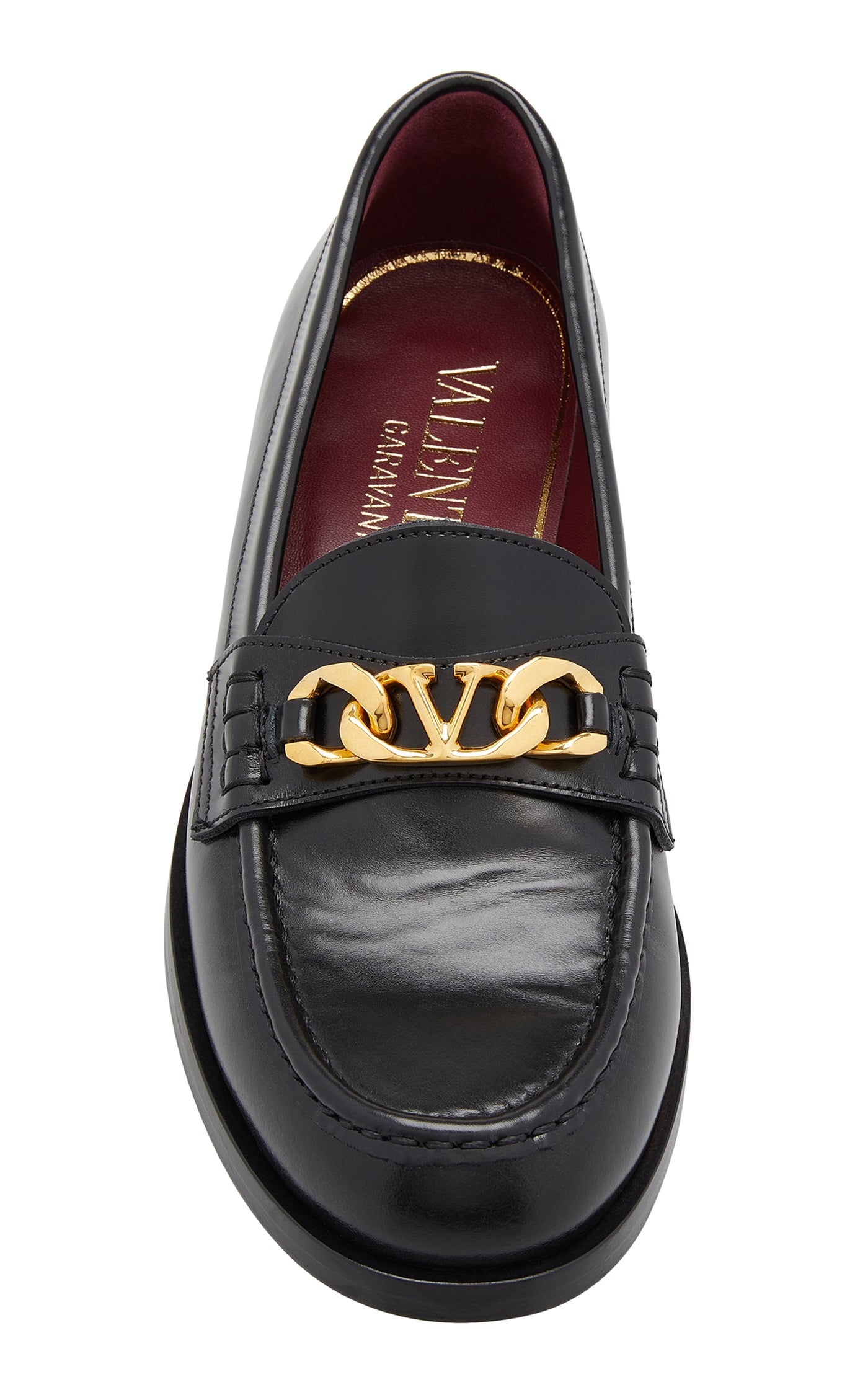 VLogo Leather Loafers