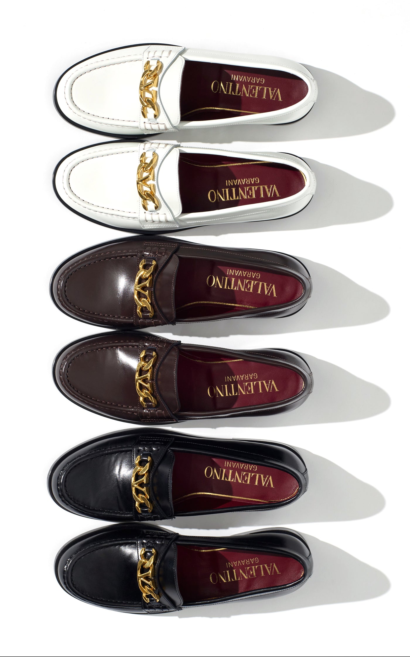 VLogo Leather Loafers